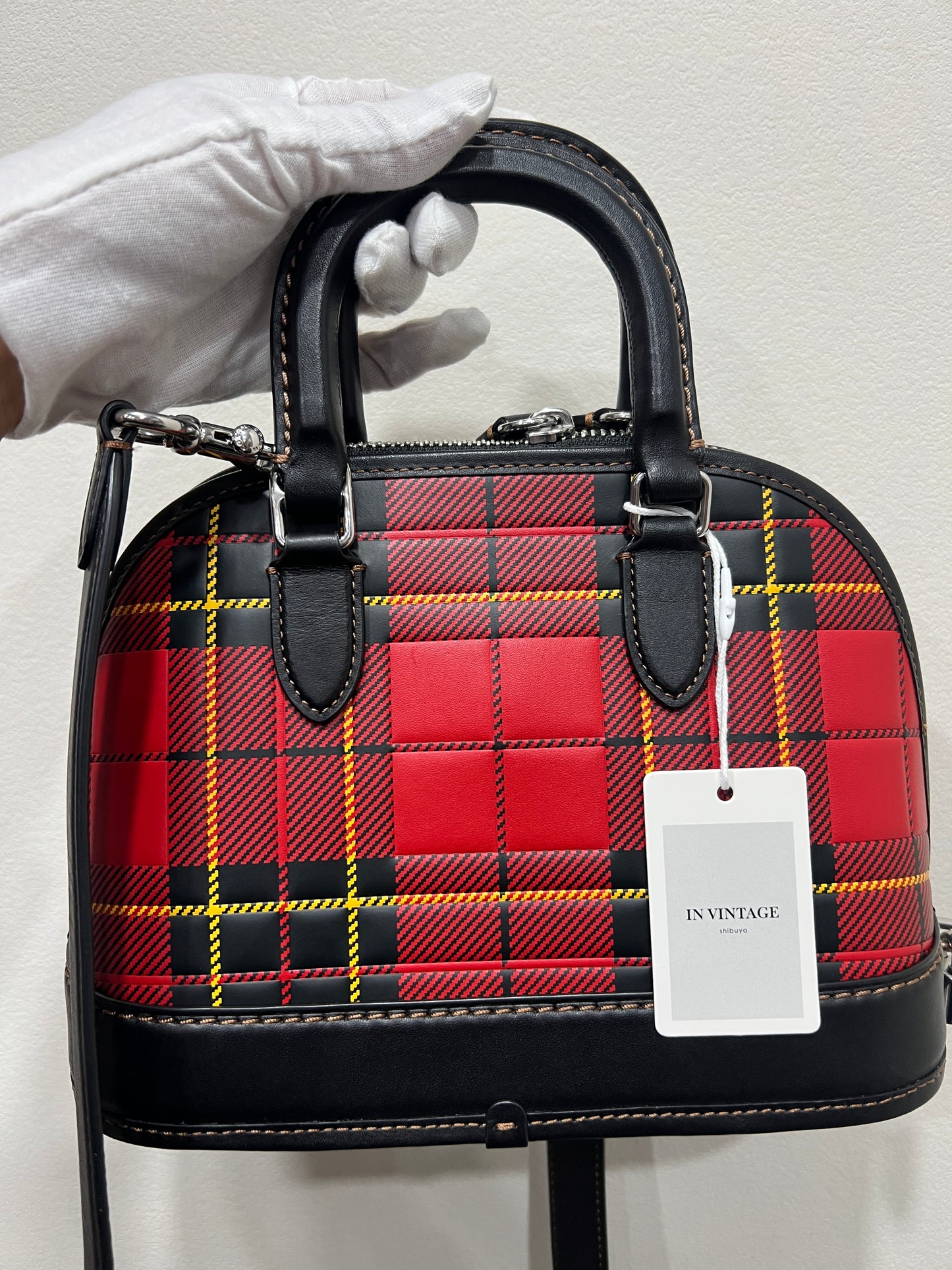 COACH Revel Bag Plaid Print