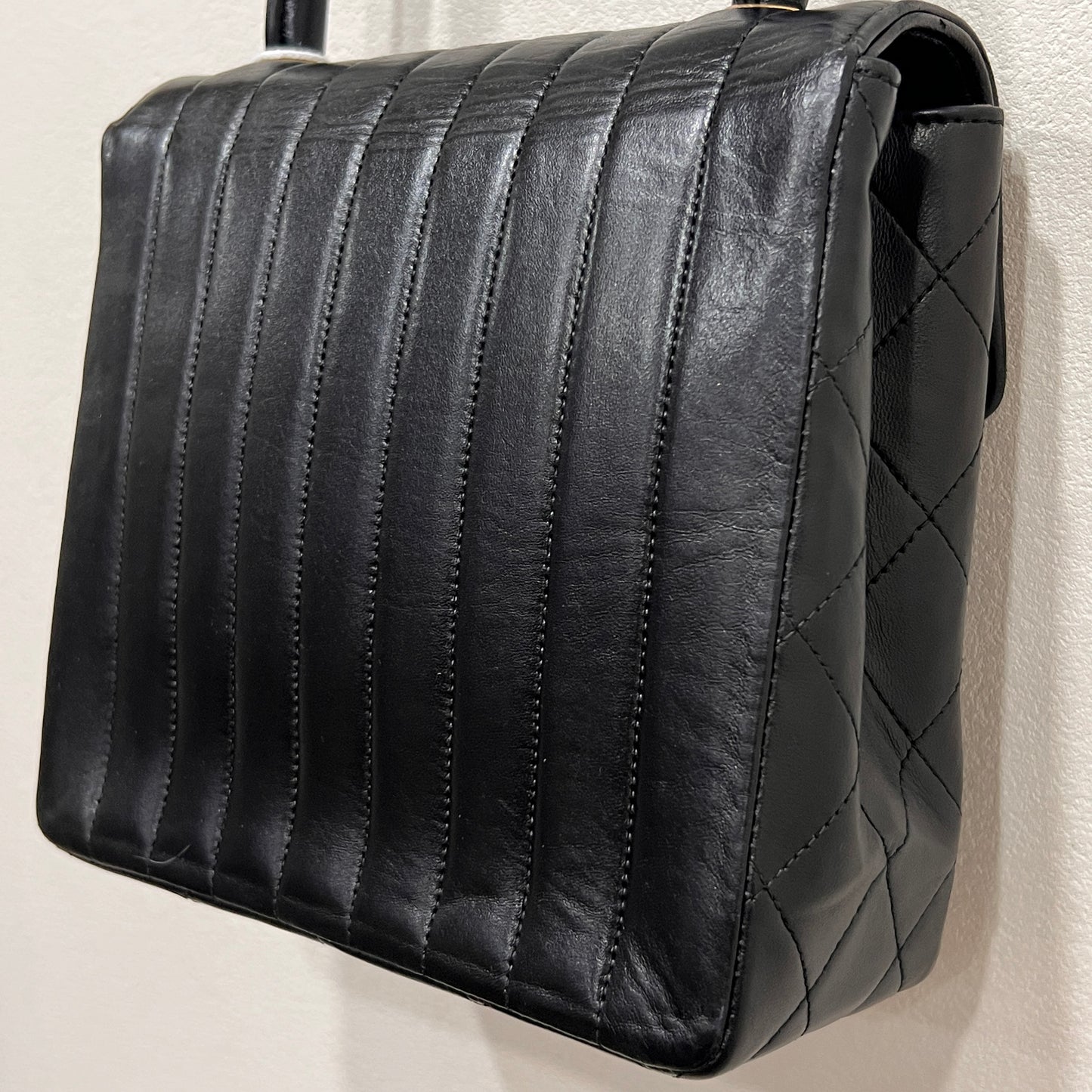CHANEL Matelassé Mademoiselle Coco Mark Lambskin Handbag