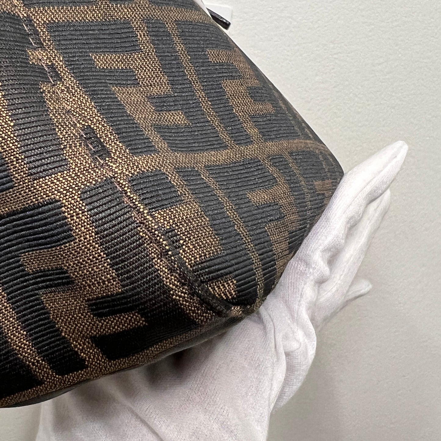 Fendi Zucca Canvas Shoulder Bag