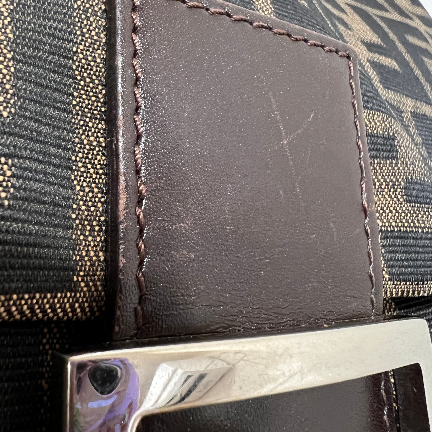 FENDI Mamma Baguettw Silver Hardware