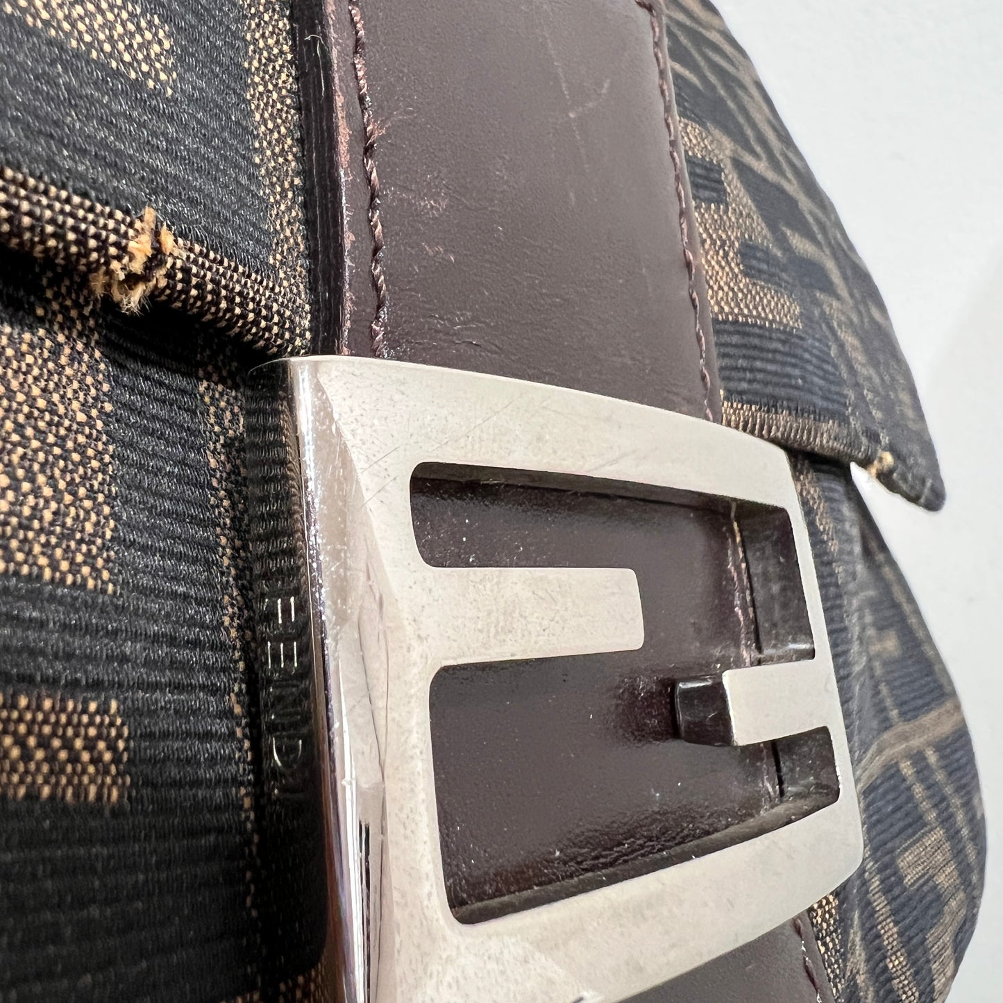 FENDI Mamma Baguettw Silver Hardware