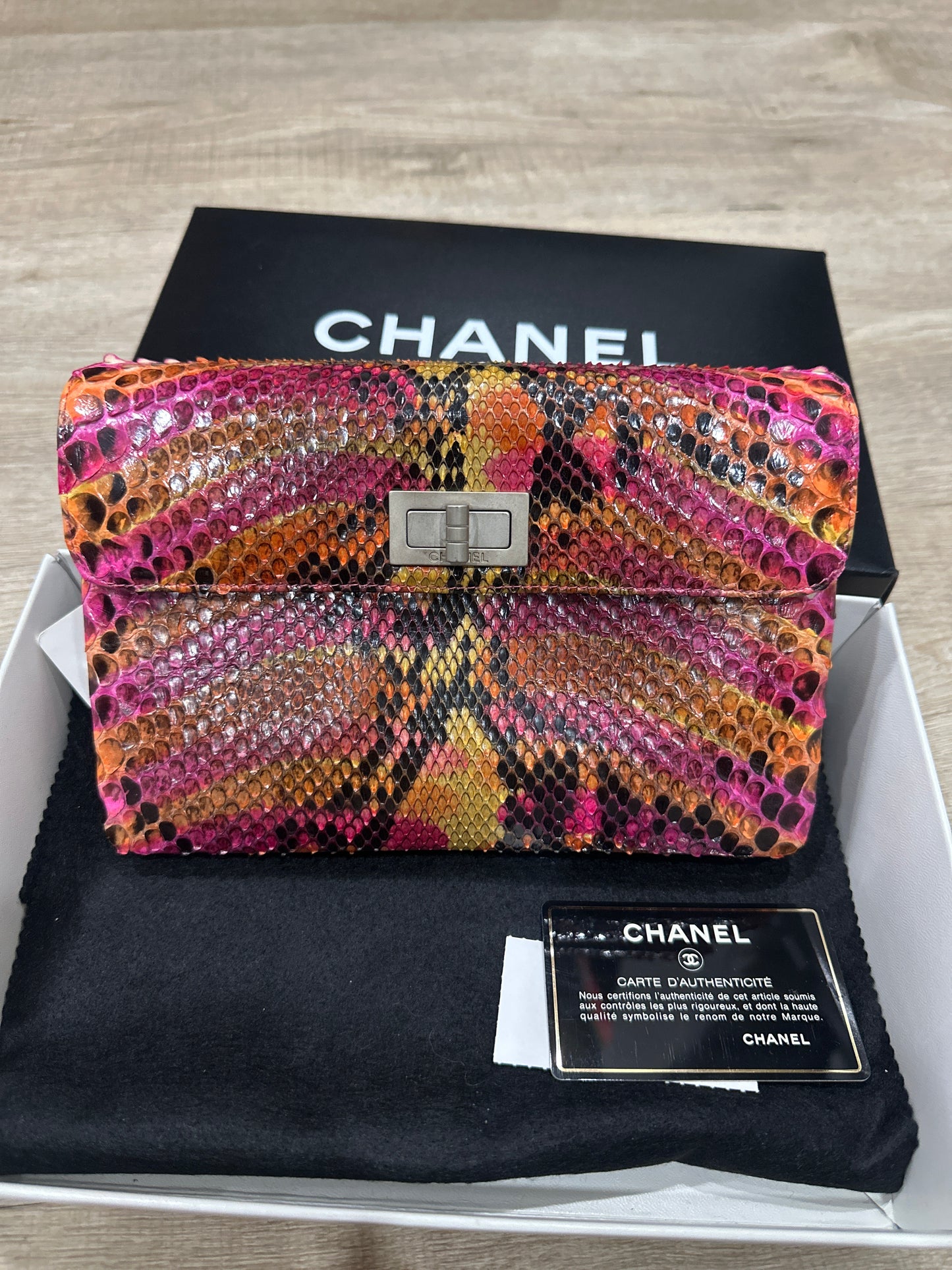 CHANEL Python Clutch