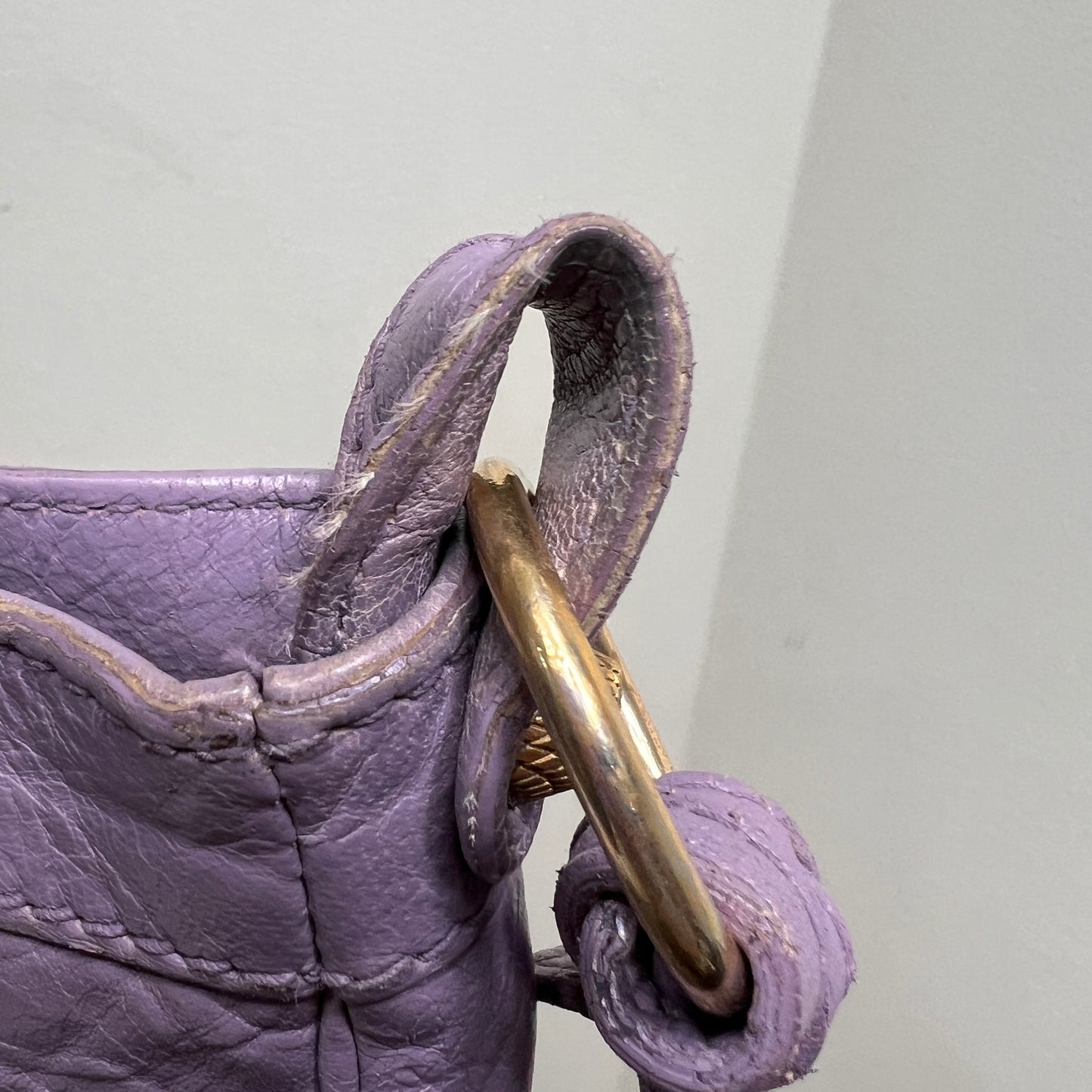 BALENCIAGA Lilac Leather Hip Crossbody