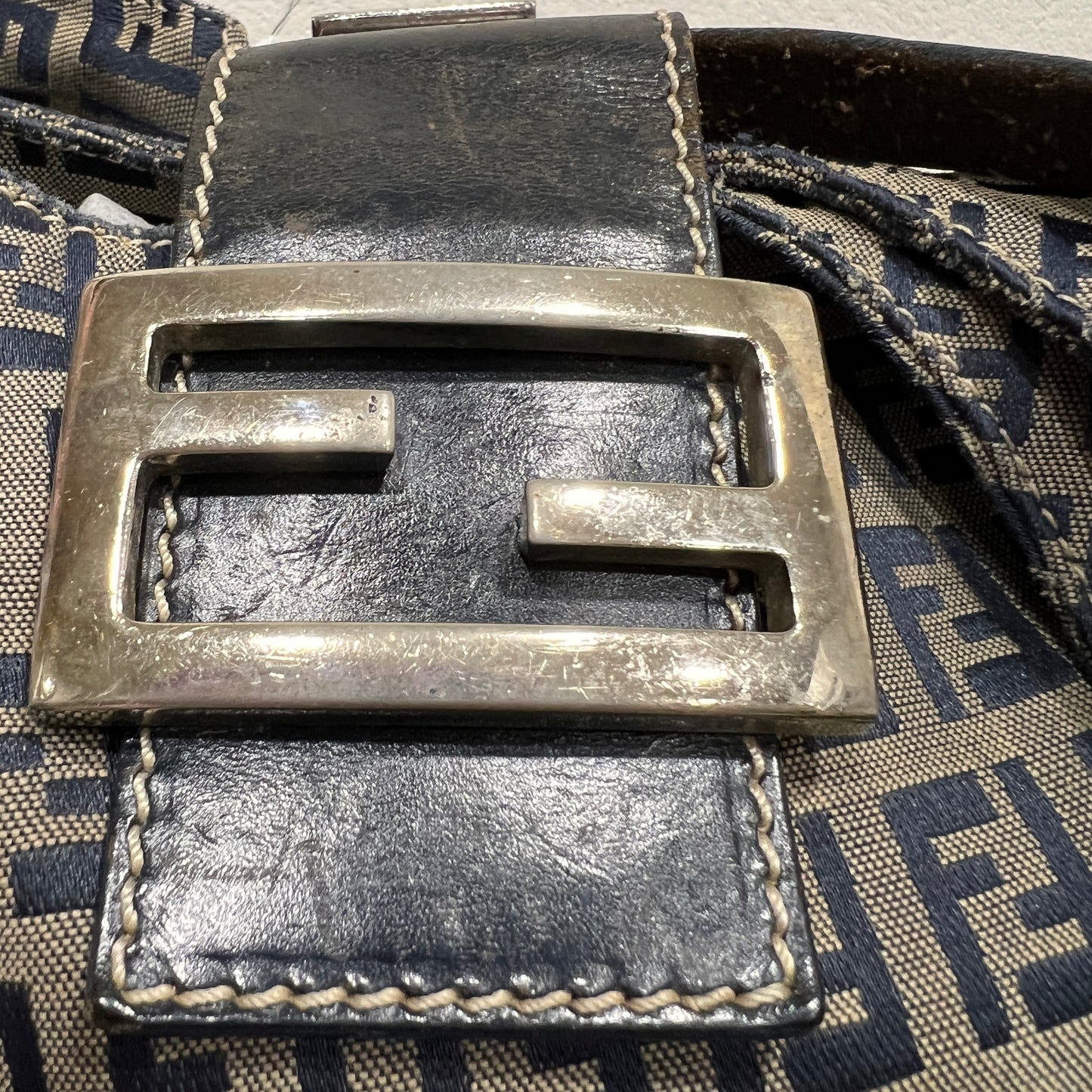 FENDI Hobo Bag Zuccino Canvas