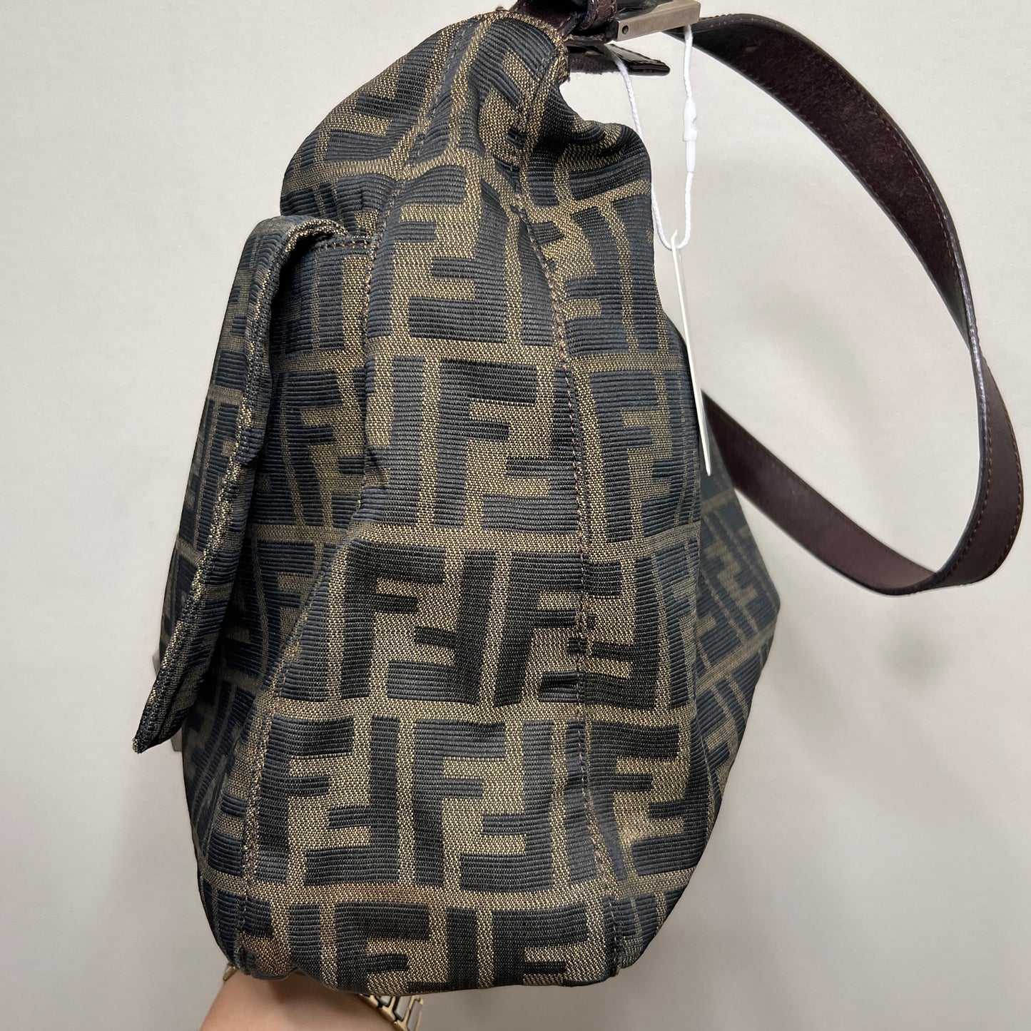 Fendi Zucca Canvas Shoulder Bag