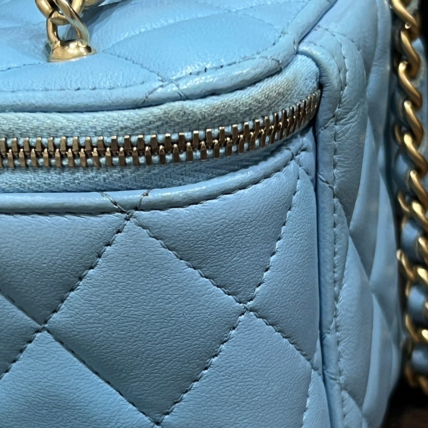 CHANEL Mini Vanity Bag Light Blue