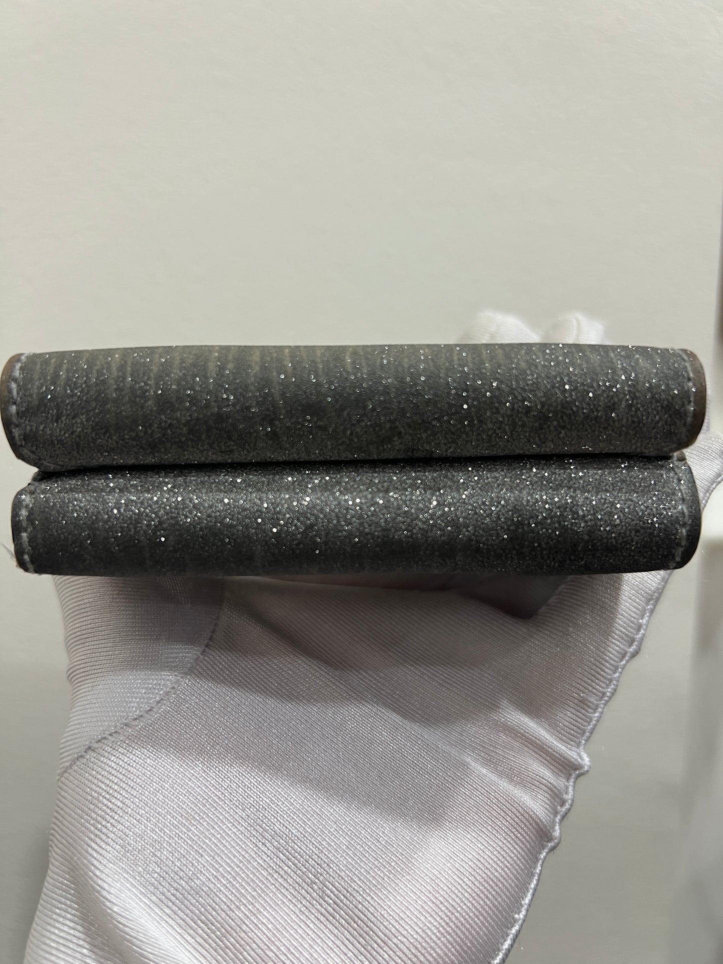 BALENCIAGA Tri-fold Wallet Glitter Finish