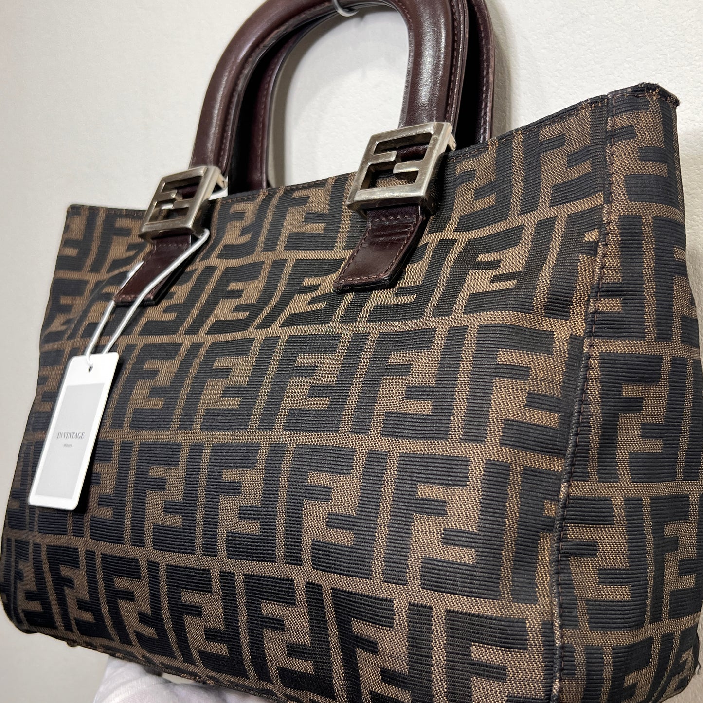 FENDI Zucca Canvas Handbag