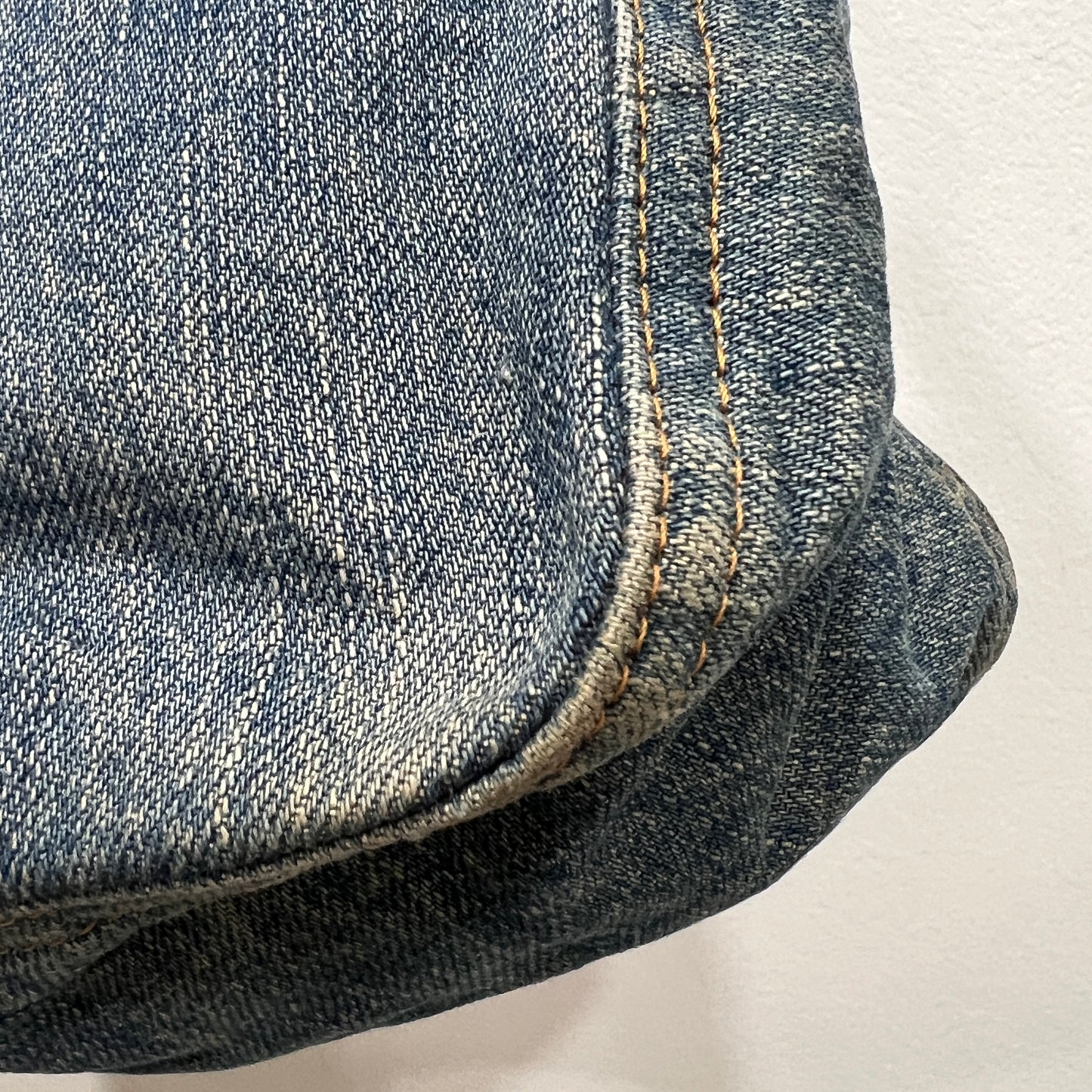 Fendi Mamma Baguette Denim Shoulder Bag