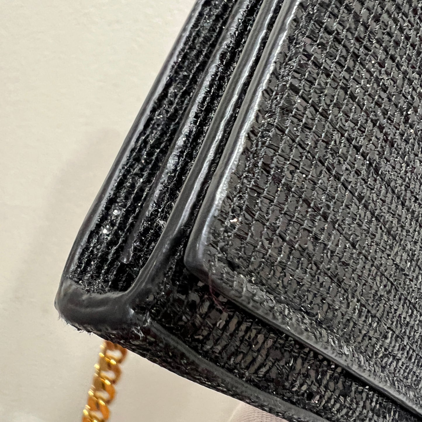 YSL Rare Kate Glitter Chain Wallet