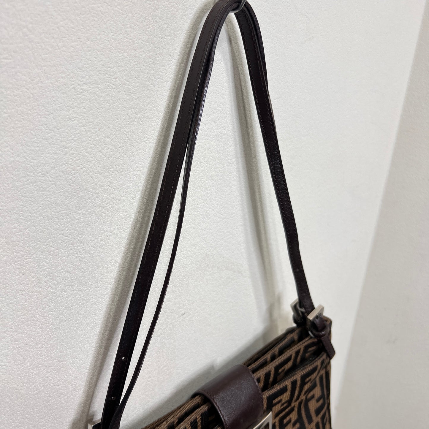 Fendi Zucca Canvas Shoulder Bag