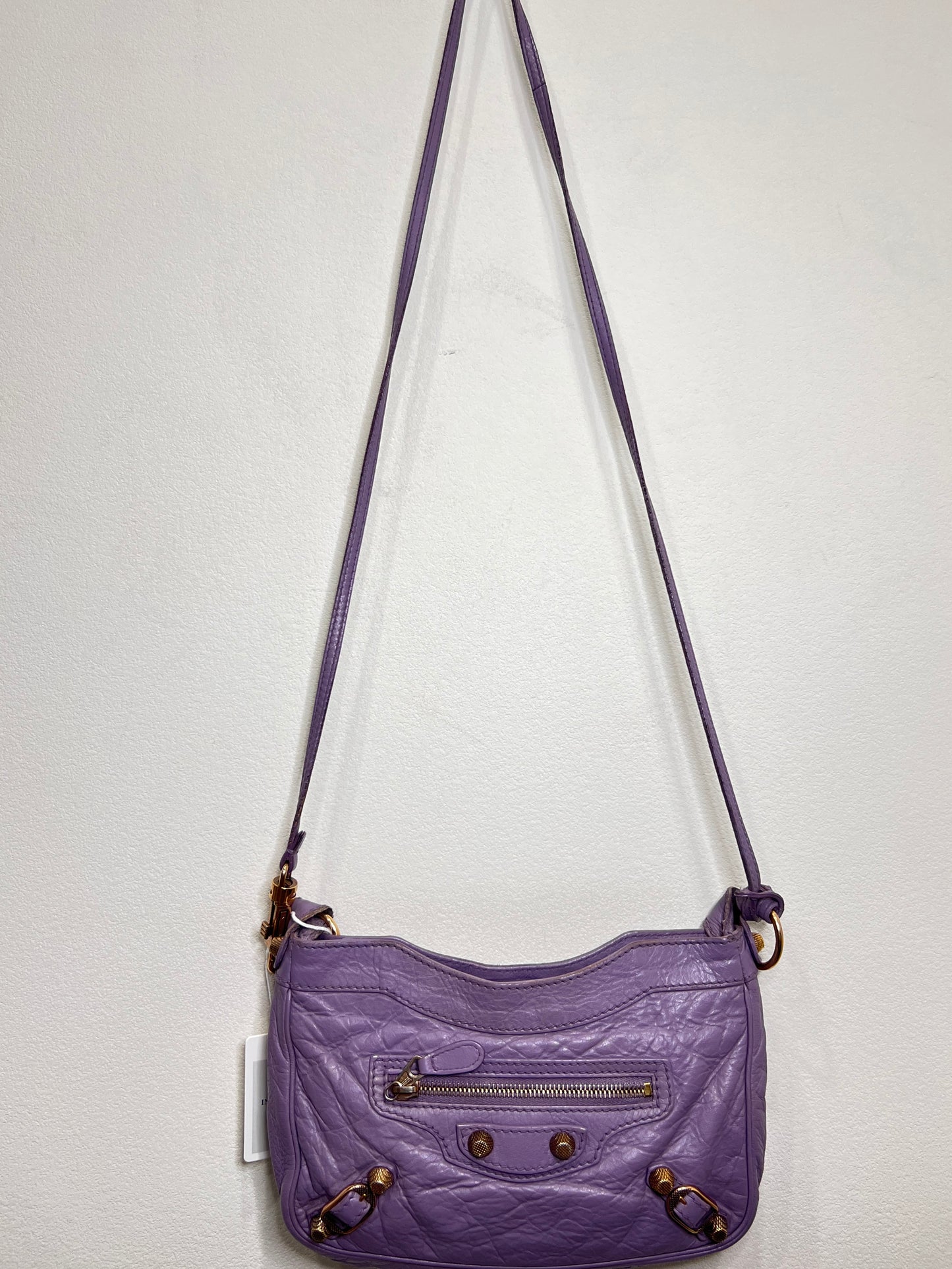 BALENCIAGA Lilac Leather Hip Crossbody