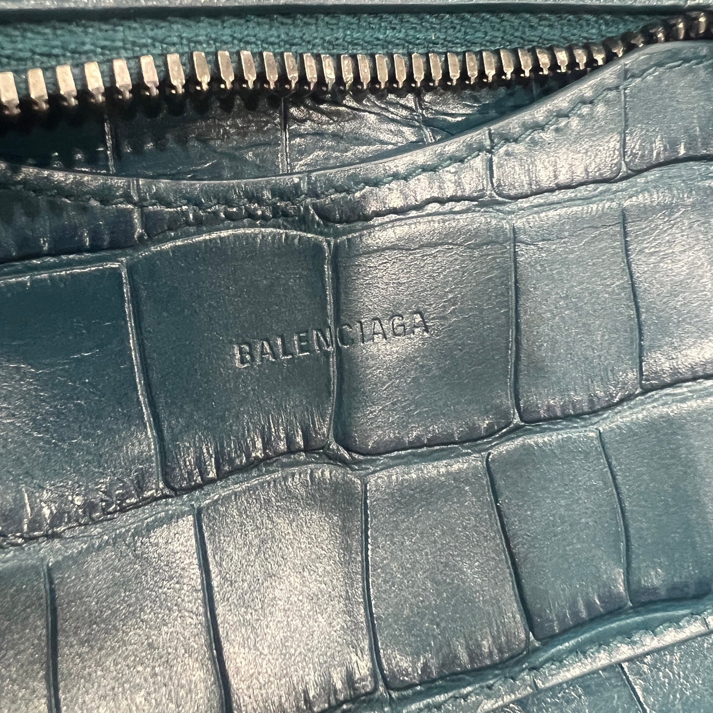BALENCIAGA Mini City Crocodile