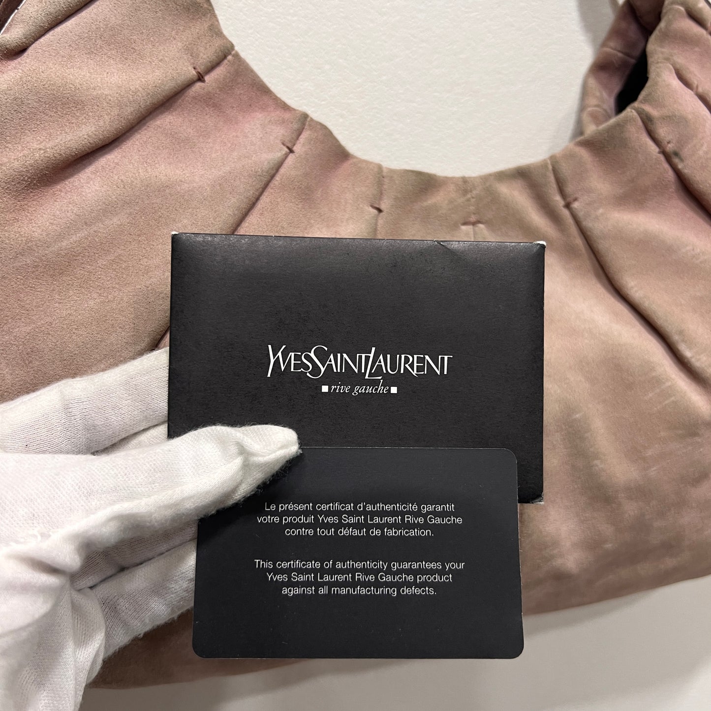YSL Mombasa Pink Suede Leather