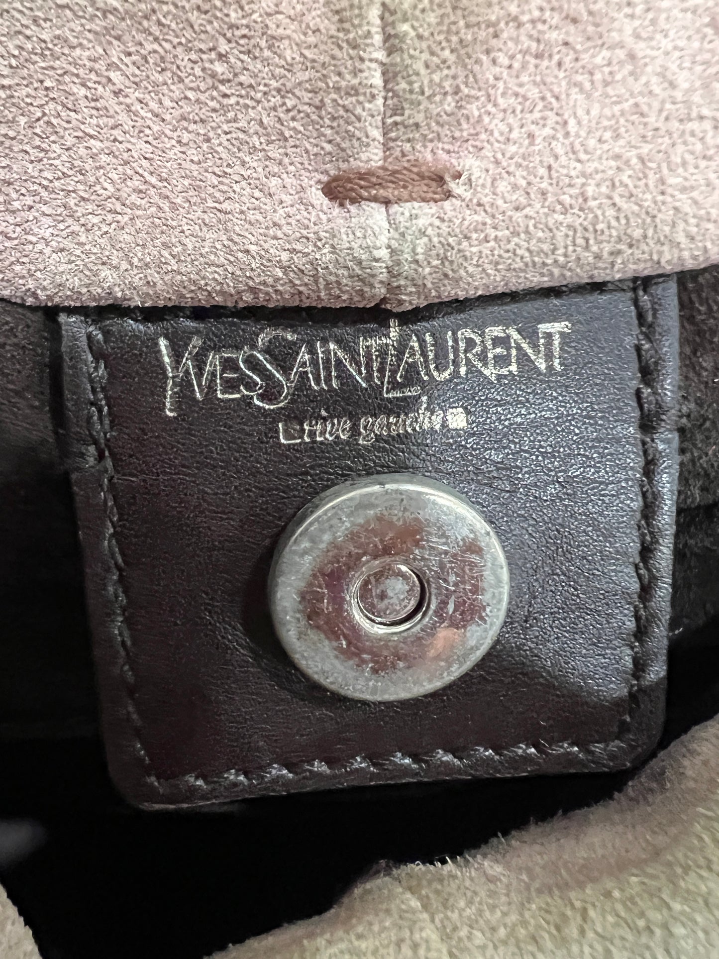 YSL Mombasa Pink Suede Leather