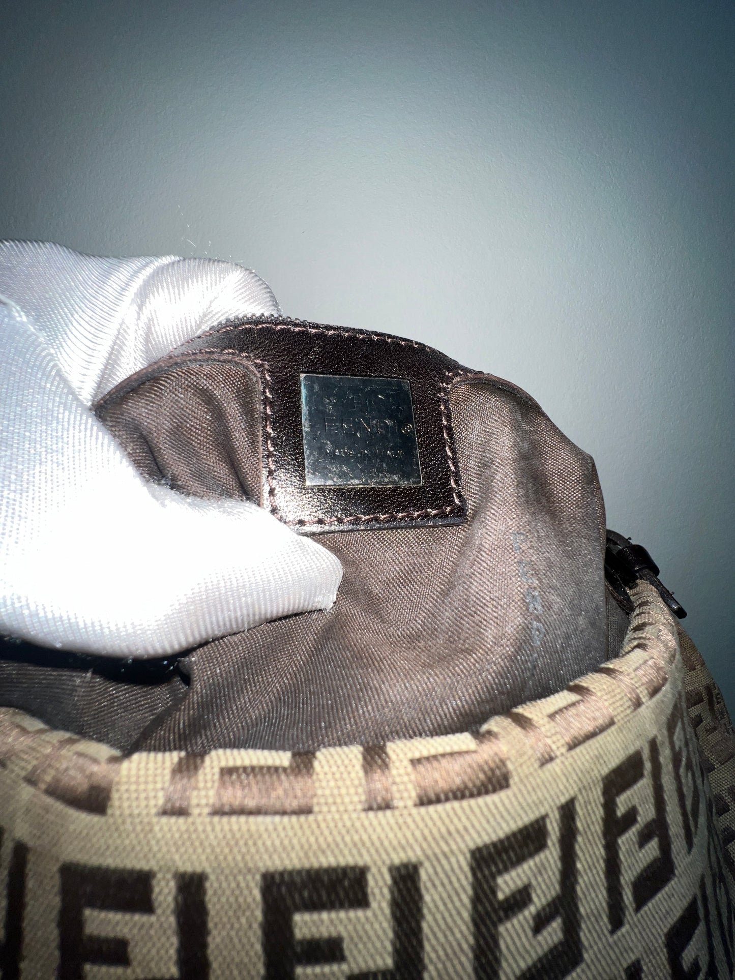 FENDI Baguette Brown Canvas