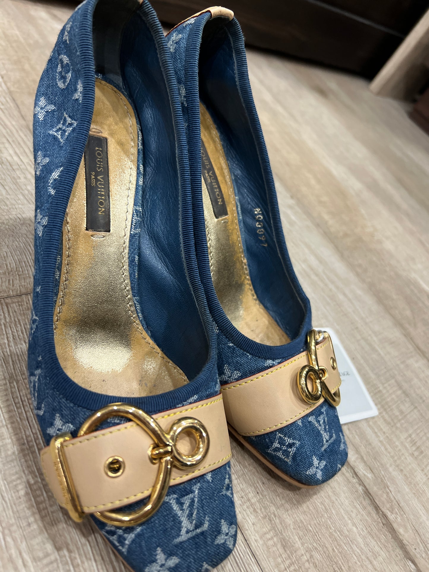 LOUIS VUITTON Denim Shoes SIZE 35