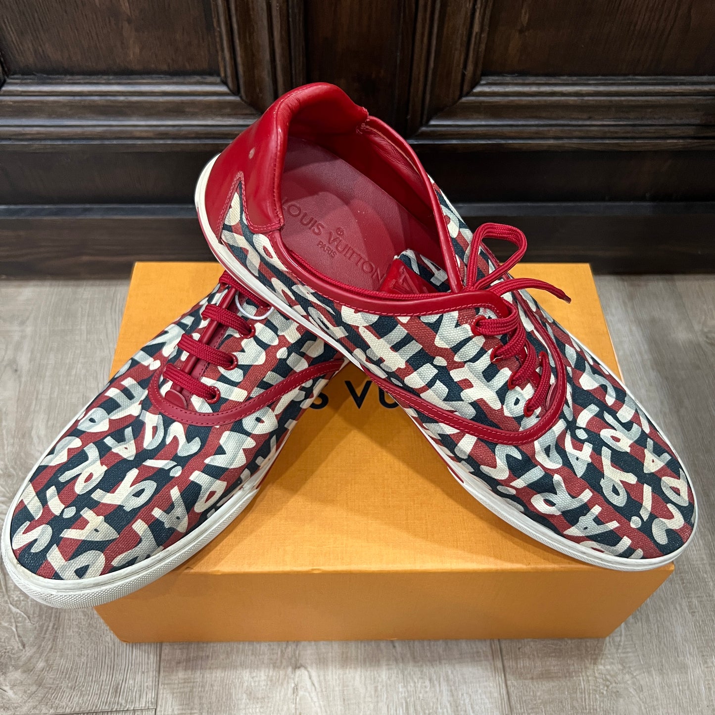 LOUIS VUITTON Stephen Sprouse Graffiti Low Sneakers Size 8 1/2