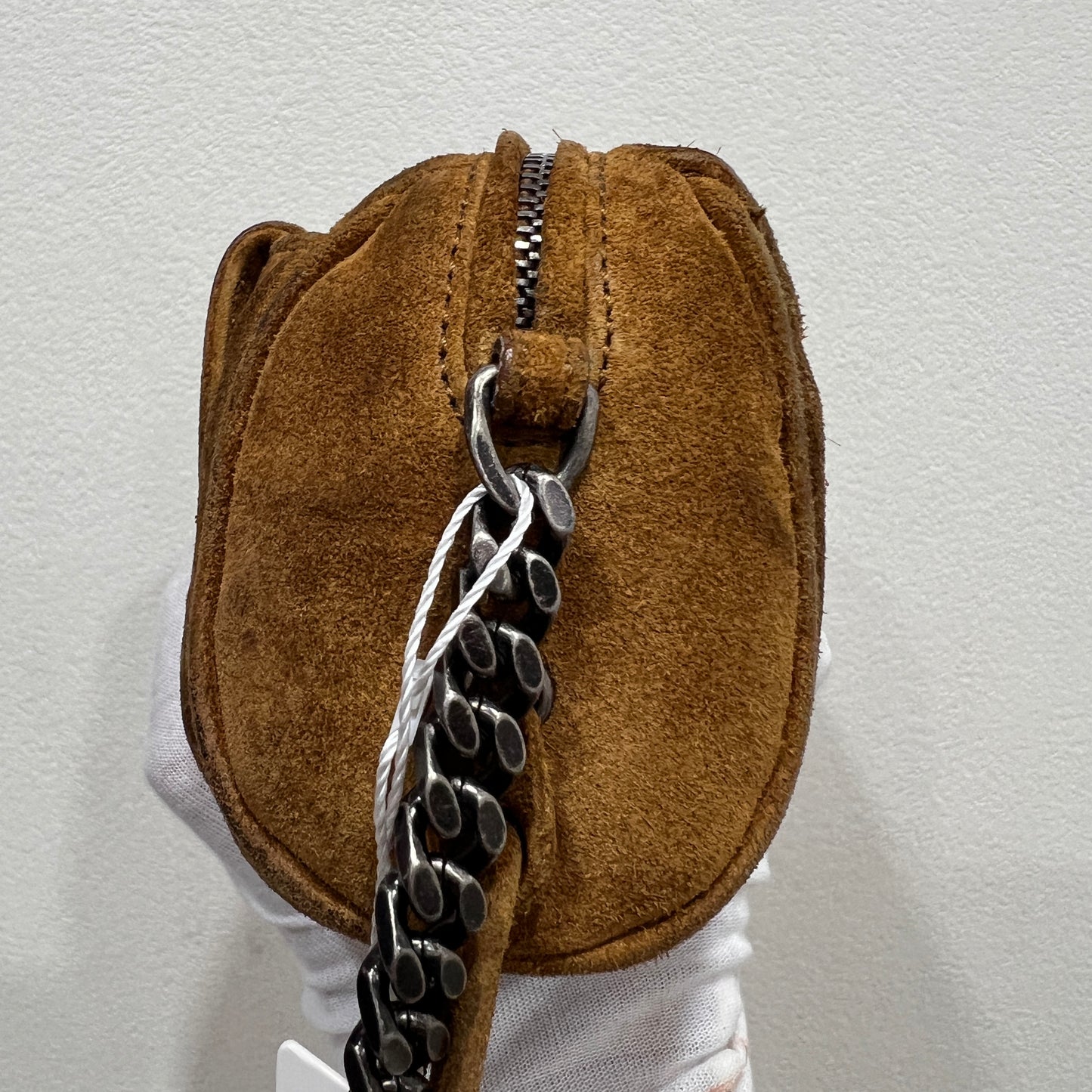YSL Brown Suede Crossbody Bag