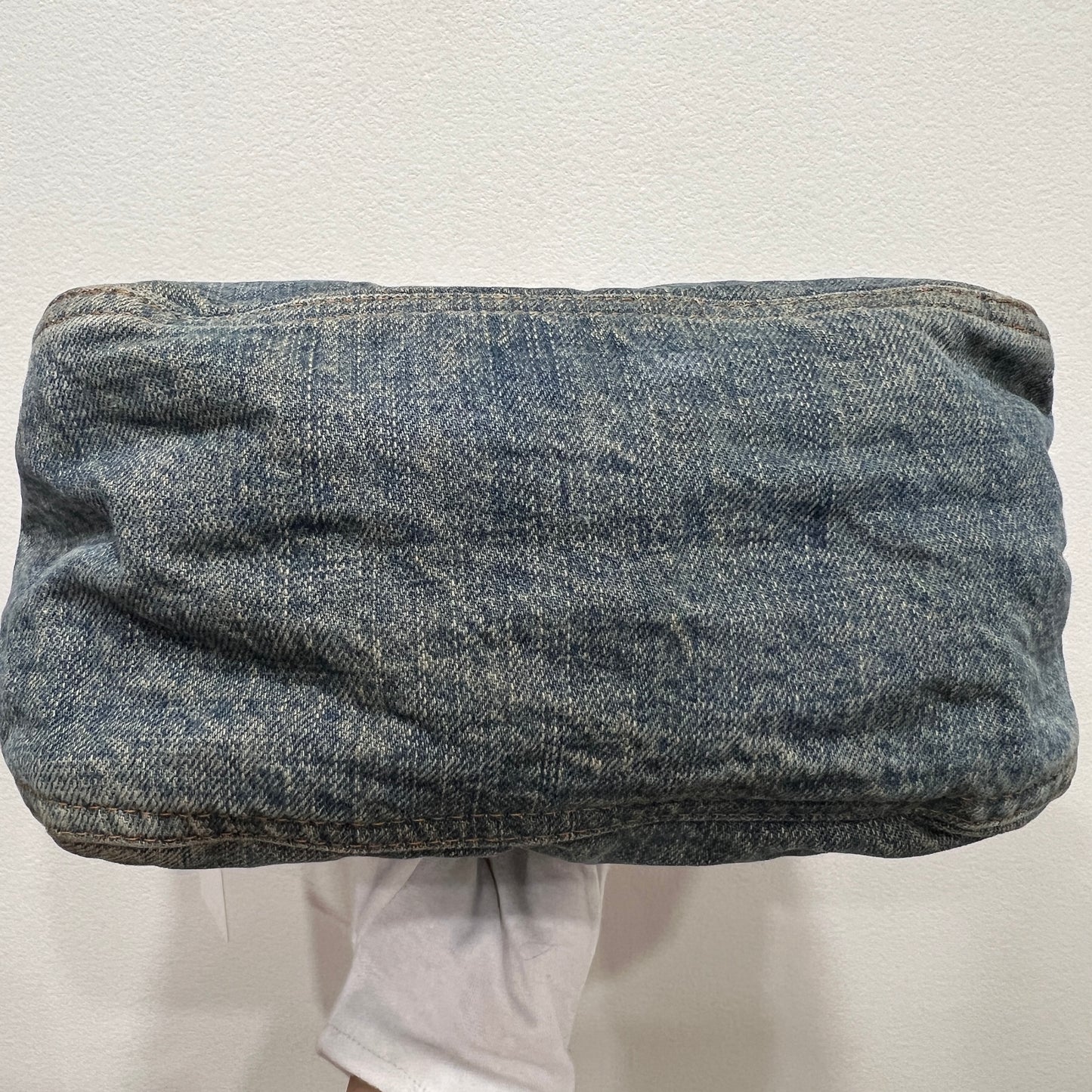 Fendi Mamma Baguette Denim Shoulder Bag