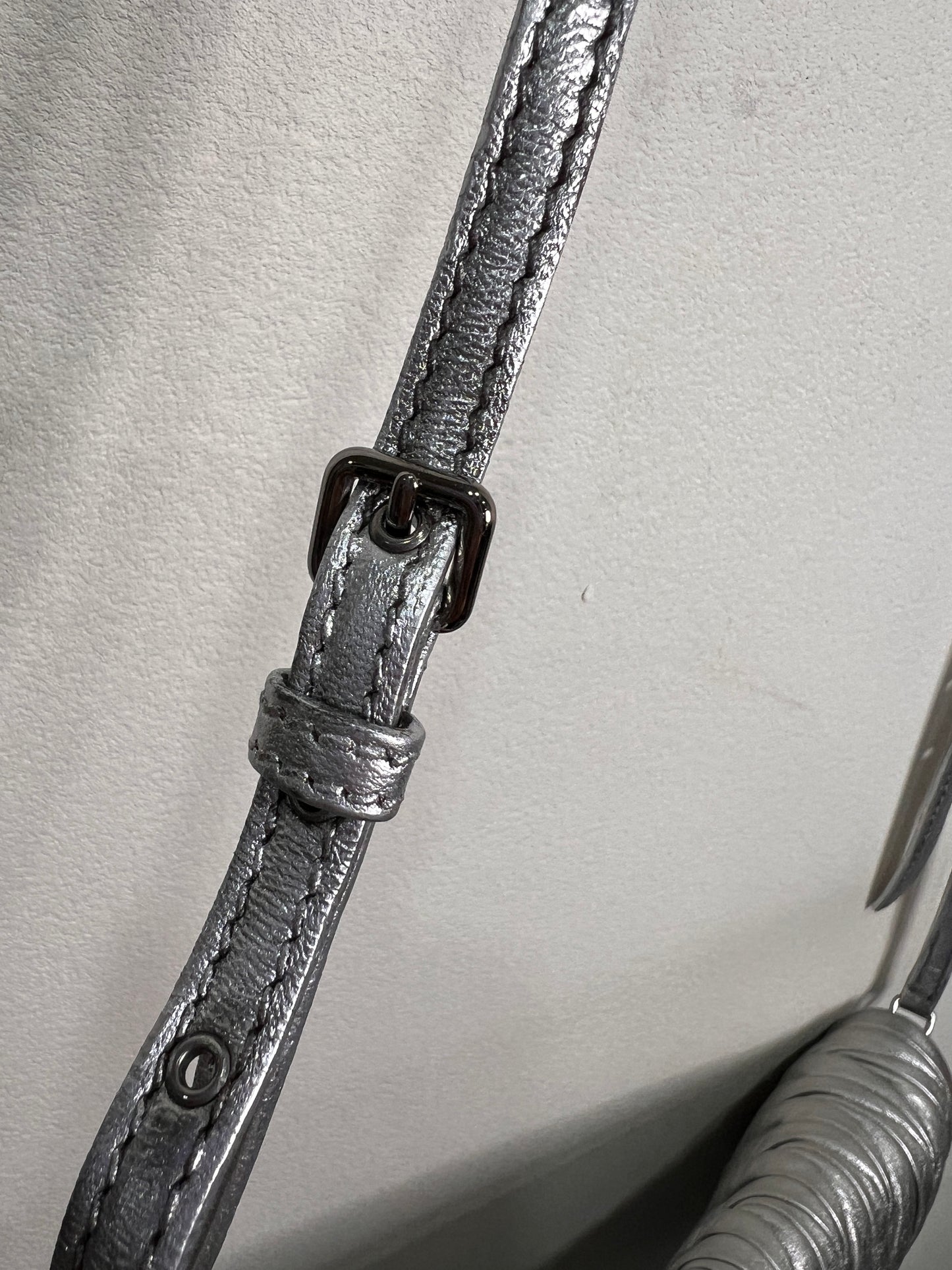 MIU MIU Metallic Leather Crossbody 30cm