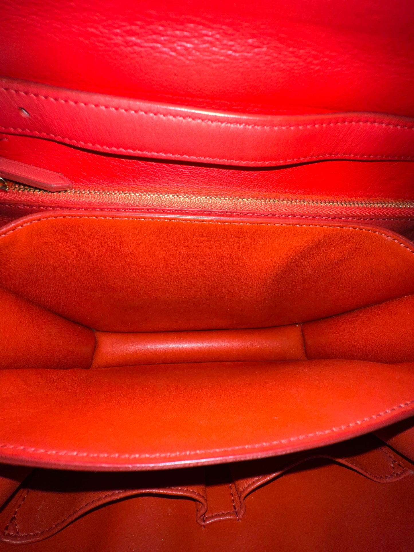 CELINE Classix Box Bag (Red/Orangish)