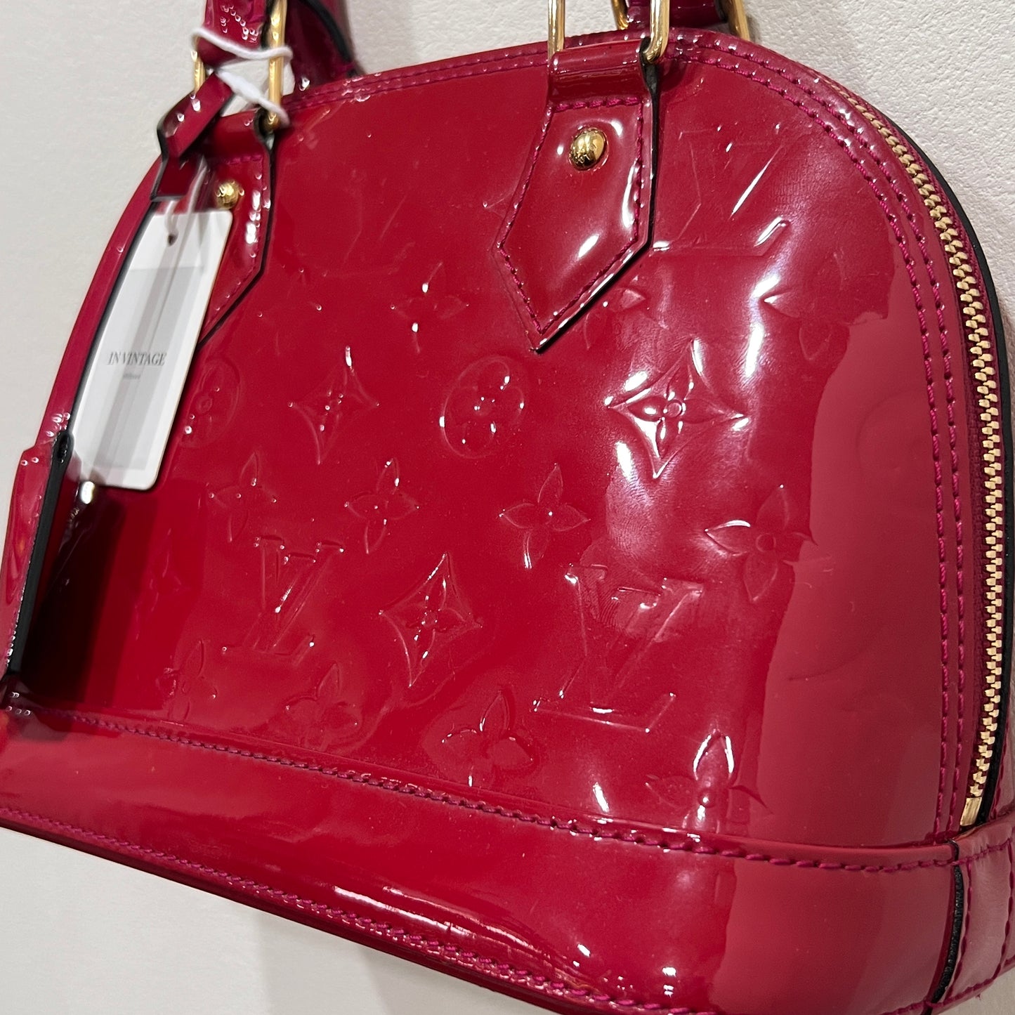 LOUIS VUITTON Red Alma BB