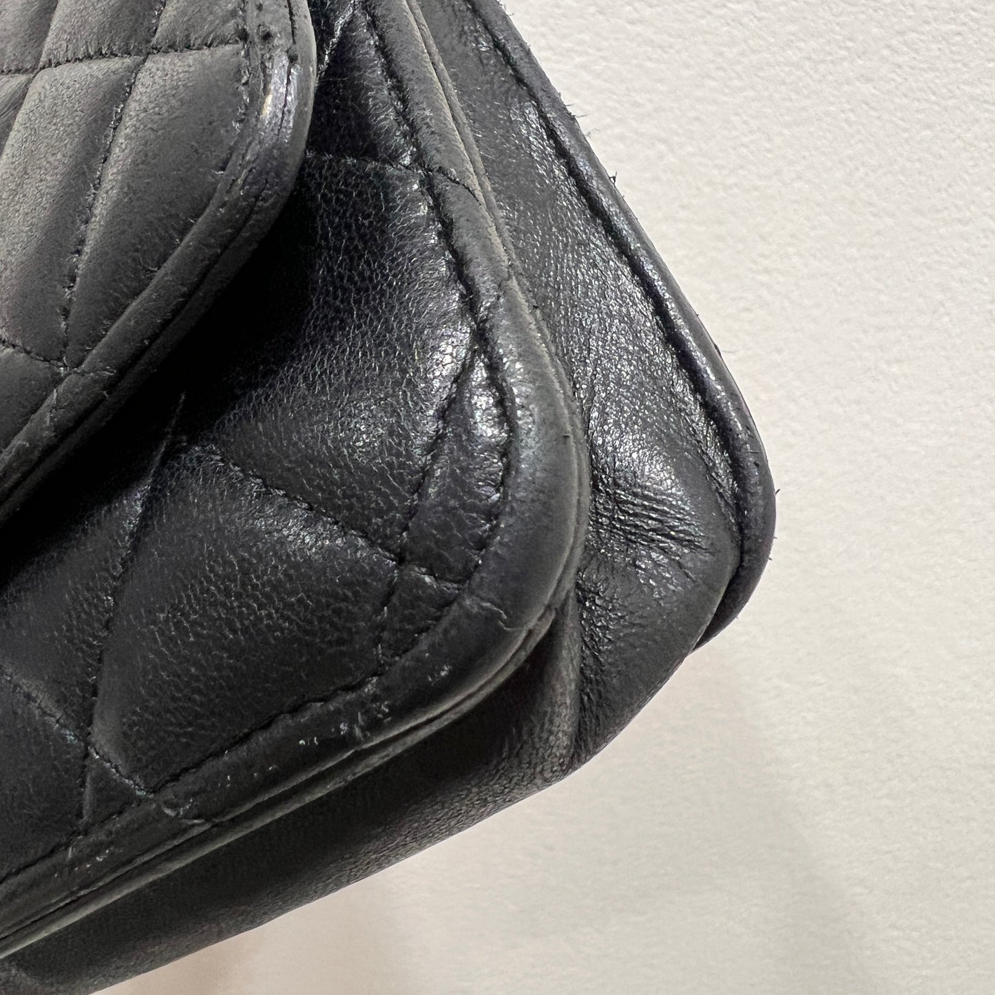 CHANEL Black Wallet on Chain (WOC) Coco Charm Lambskin