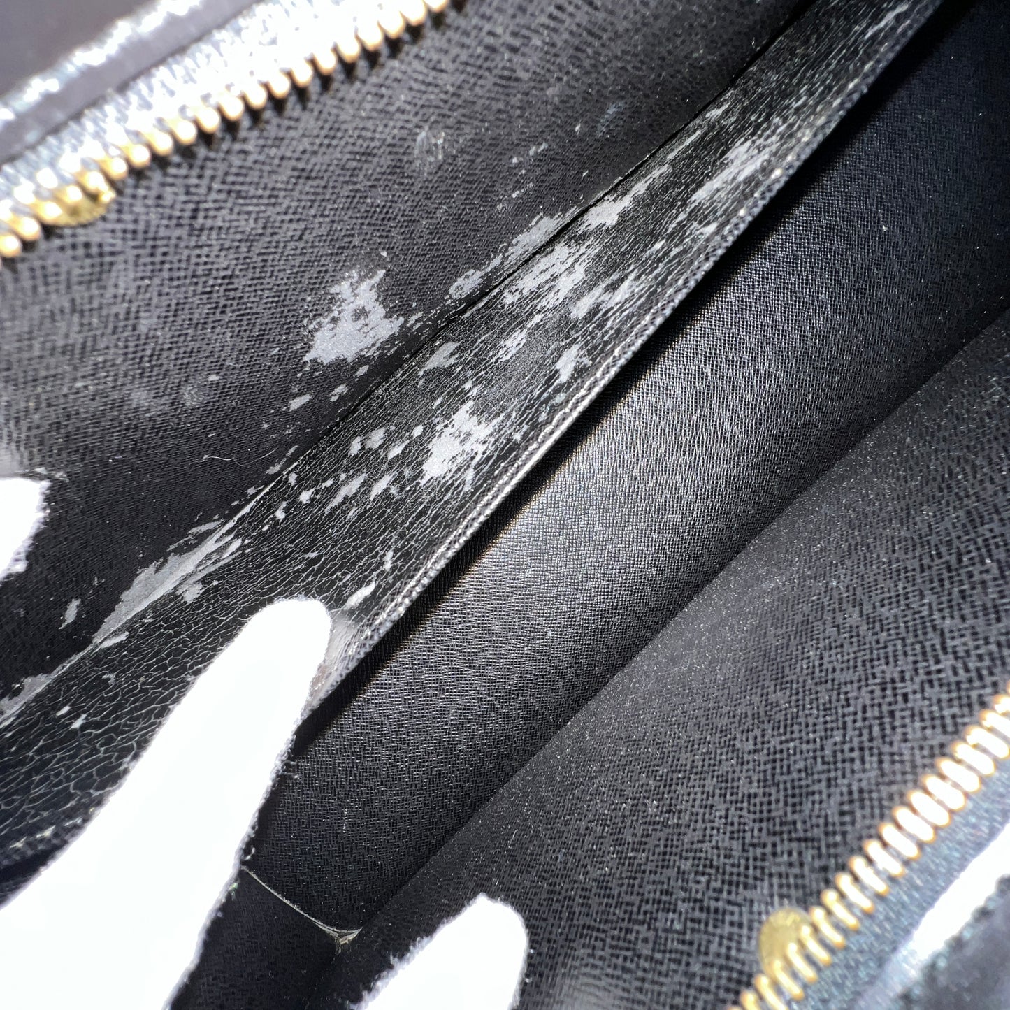 LOUIS VUITTON Epi Black Leather Tricot Triangle Bag