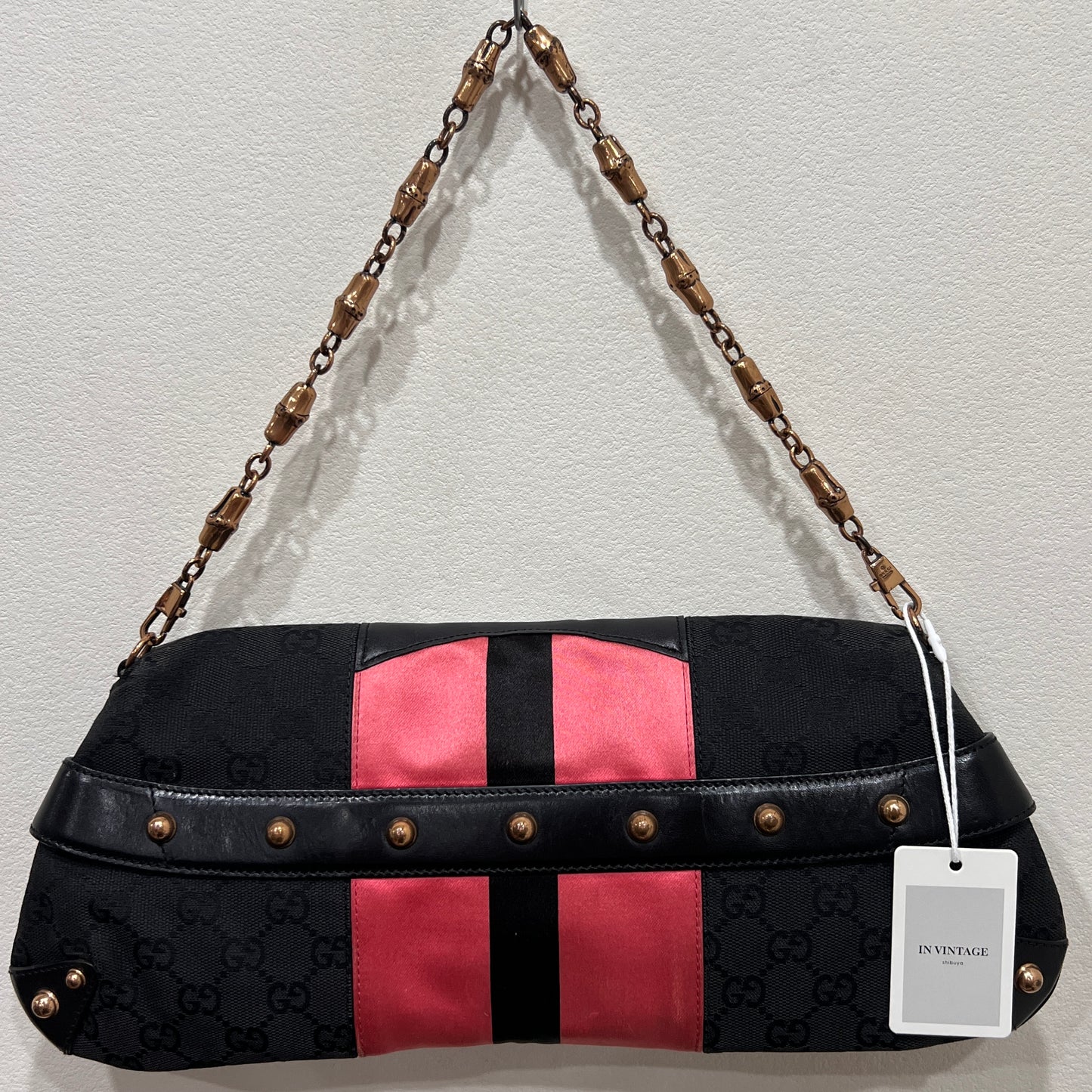 GUCCI Black GG Monogram Horsebit