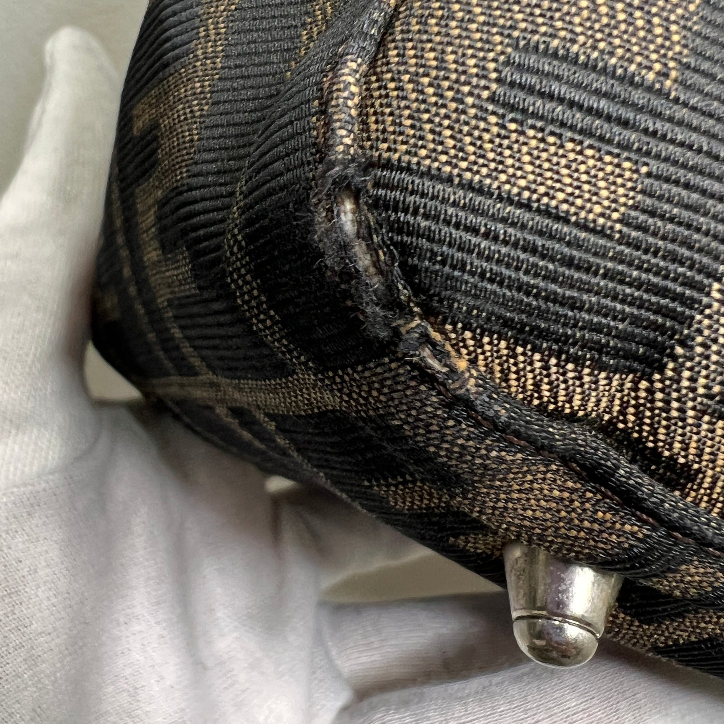 FENDI Zucca Canvas Handbag
