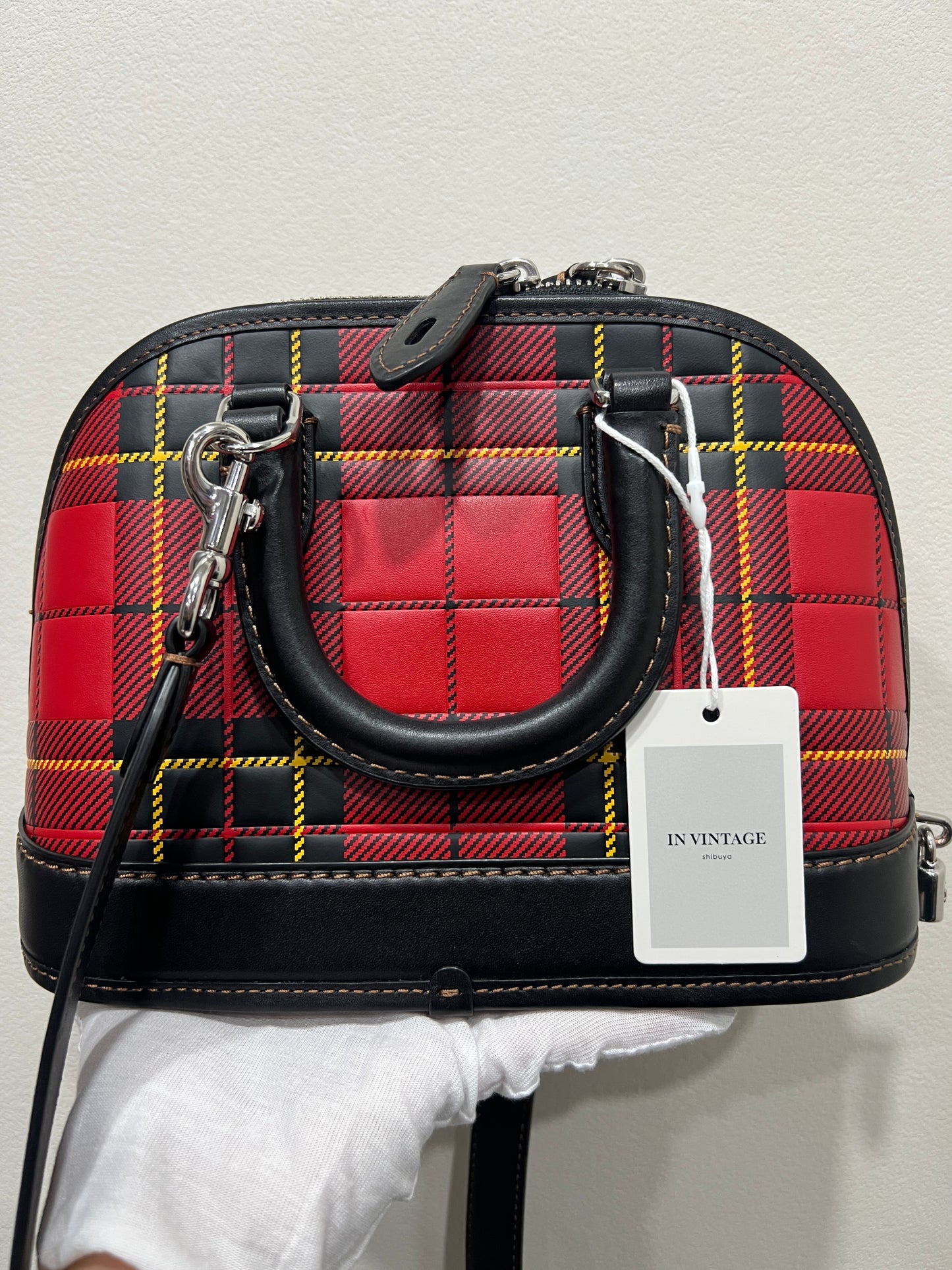 COACH Revel Bag Plaid Print
