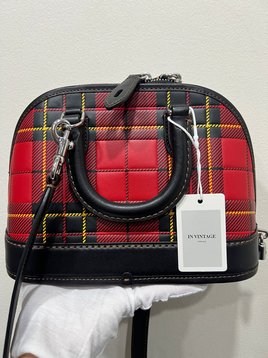 COACH Revel Bag Plaid Print