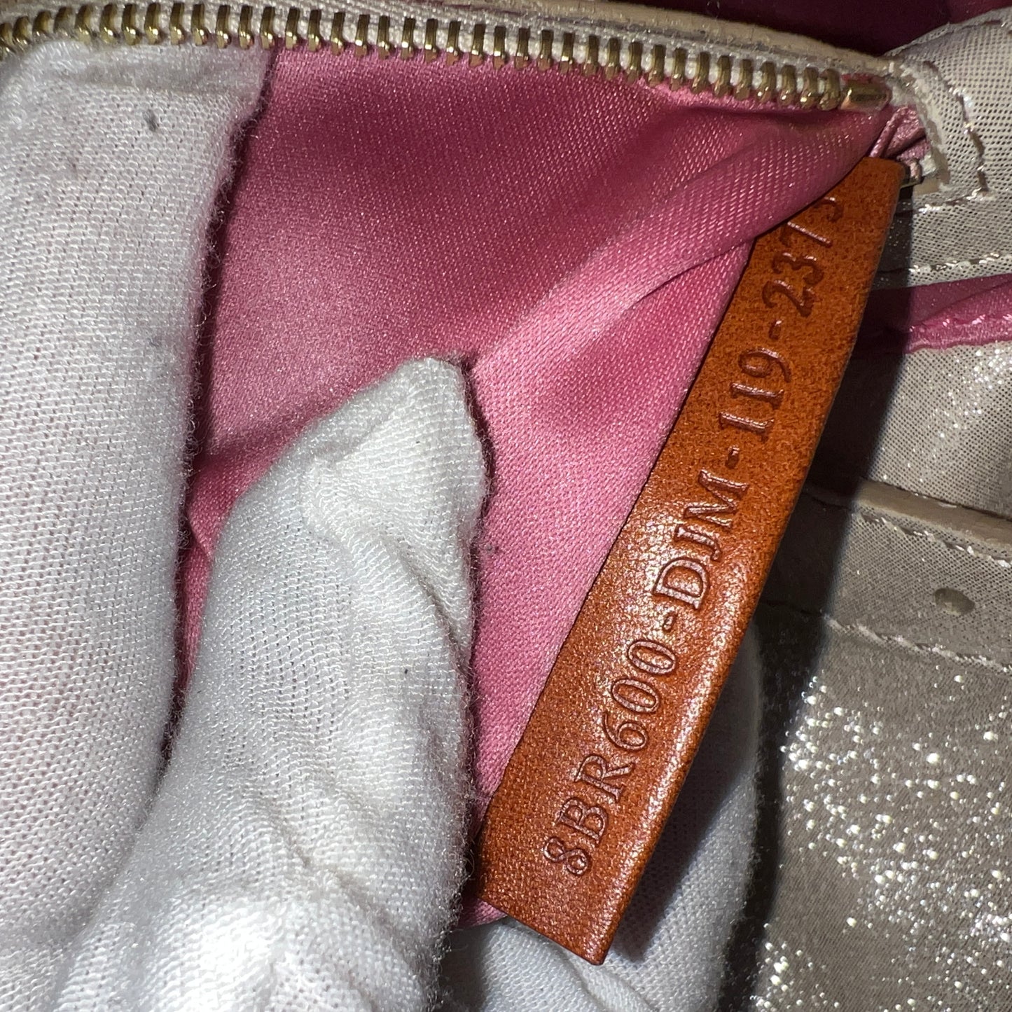 FENDI BAGUETTE Glitter Gray Nappa Leather