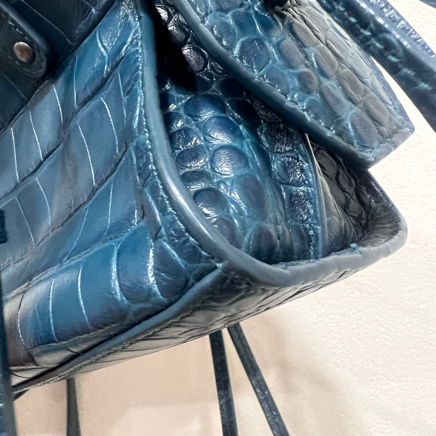 BALENCIAGA Mini City Crocodile