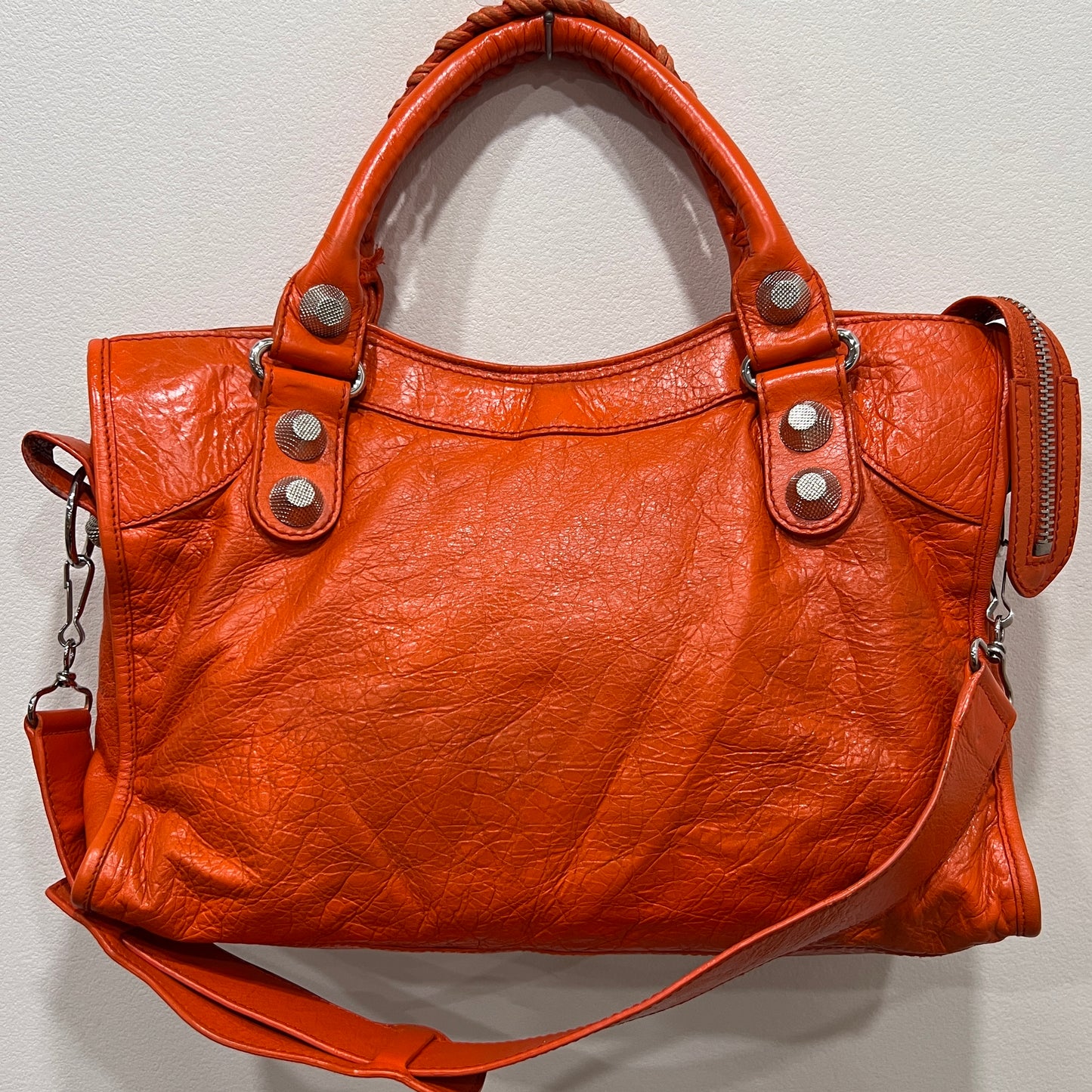 BALENCIAGA City Bag Orange Giant Hardware