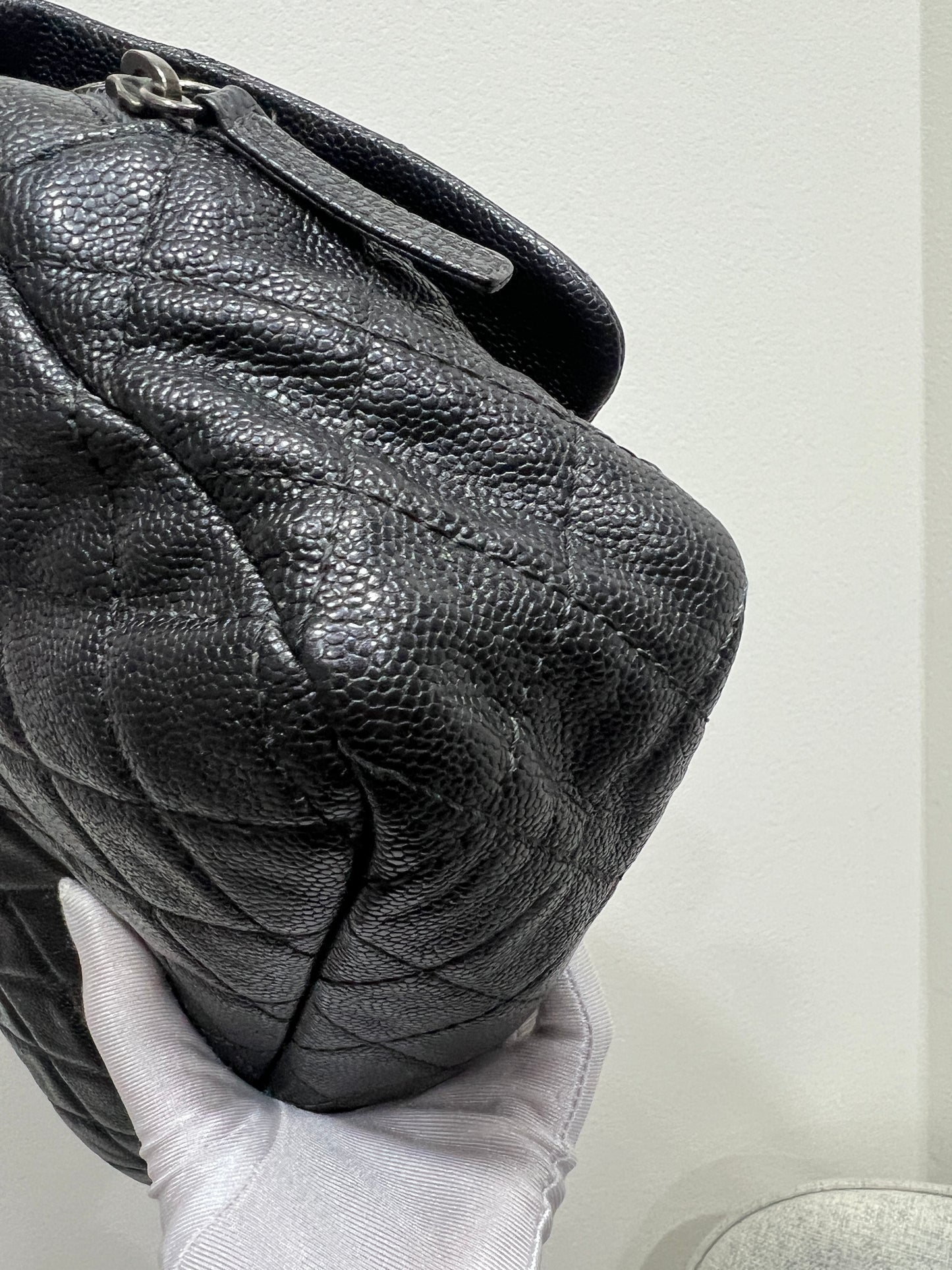 CHANEL easy flap Caviar Skin Shoulder bag