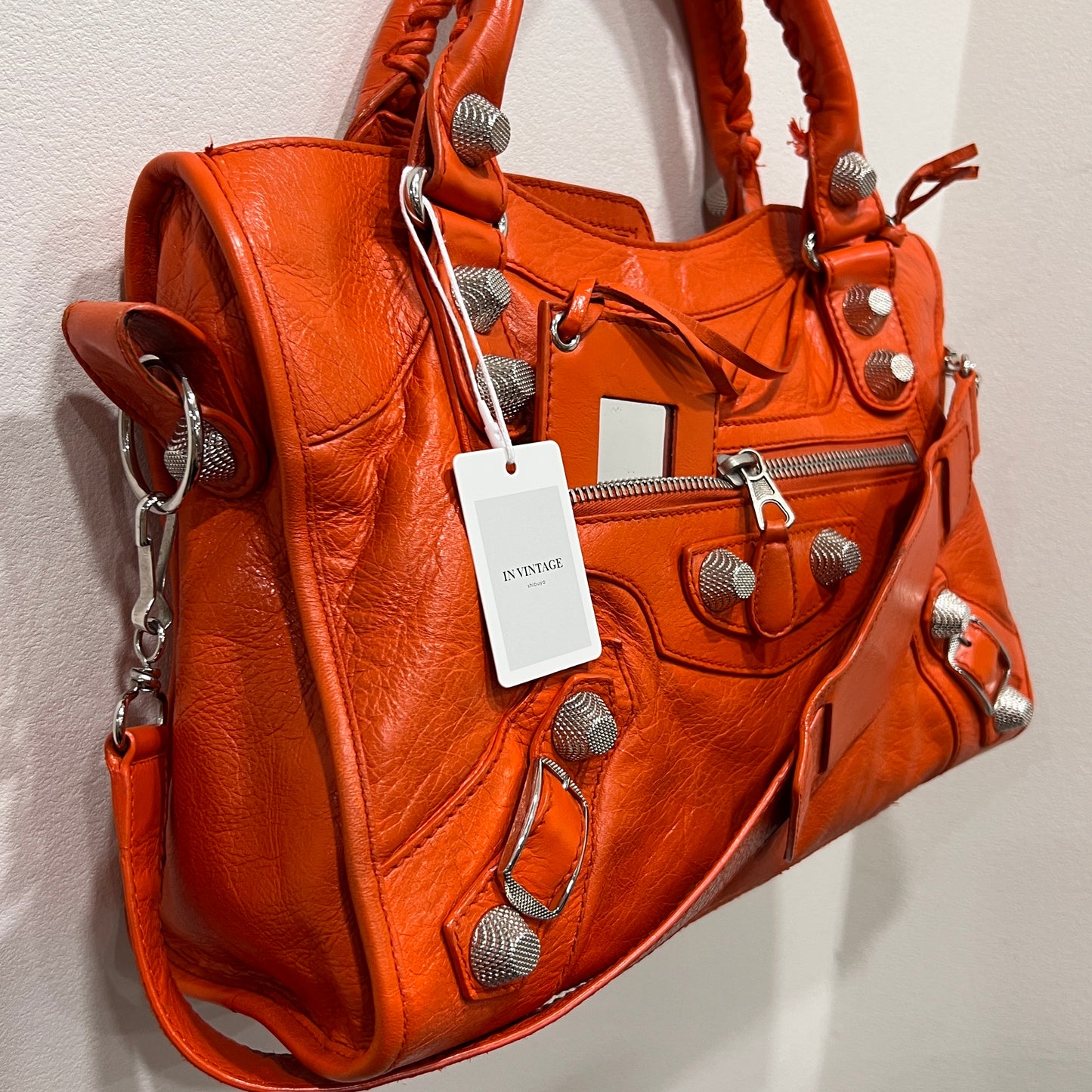BALENCIAGA City Bag Orange Giant Hardware