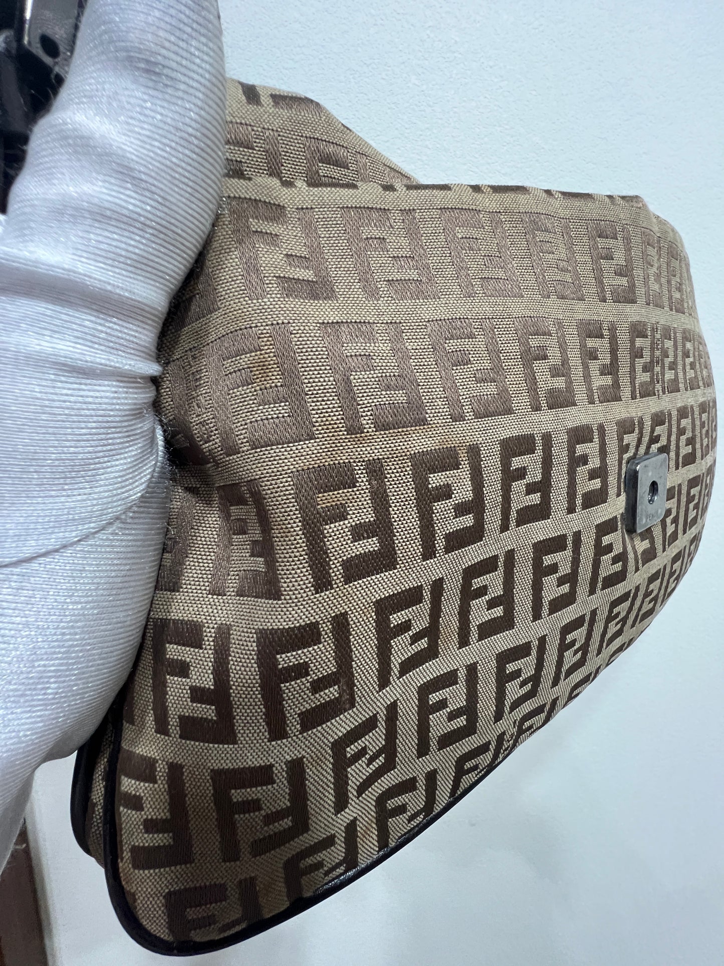 FENDI Baguette Brown Canvas