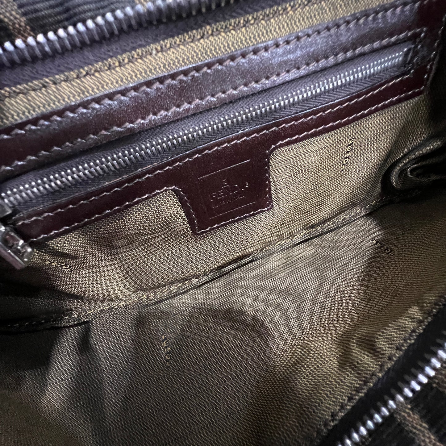 FENDI Baguette Crossbody Zucca Canvas