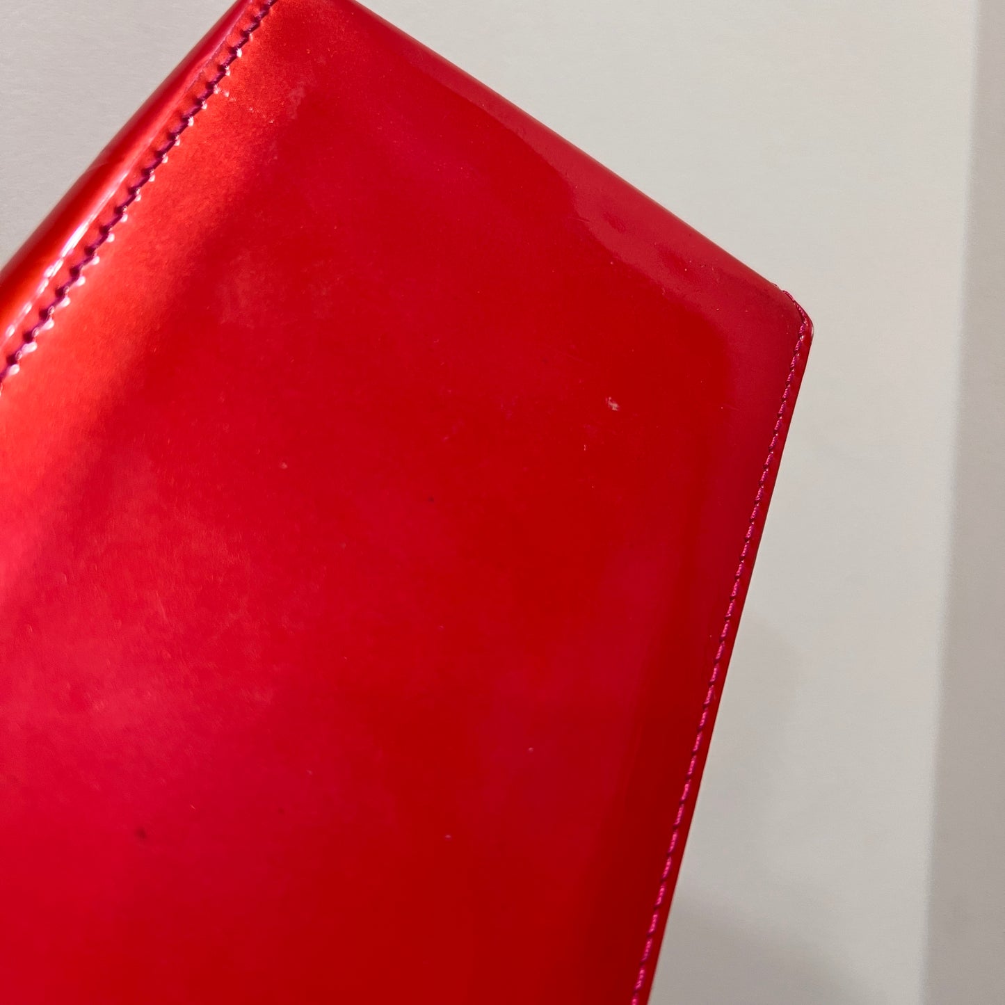 LOUIS VUITTON Patent Wilshire Monogram Vernis PM Red Leather