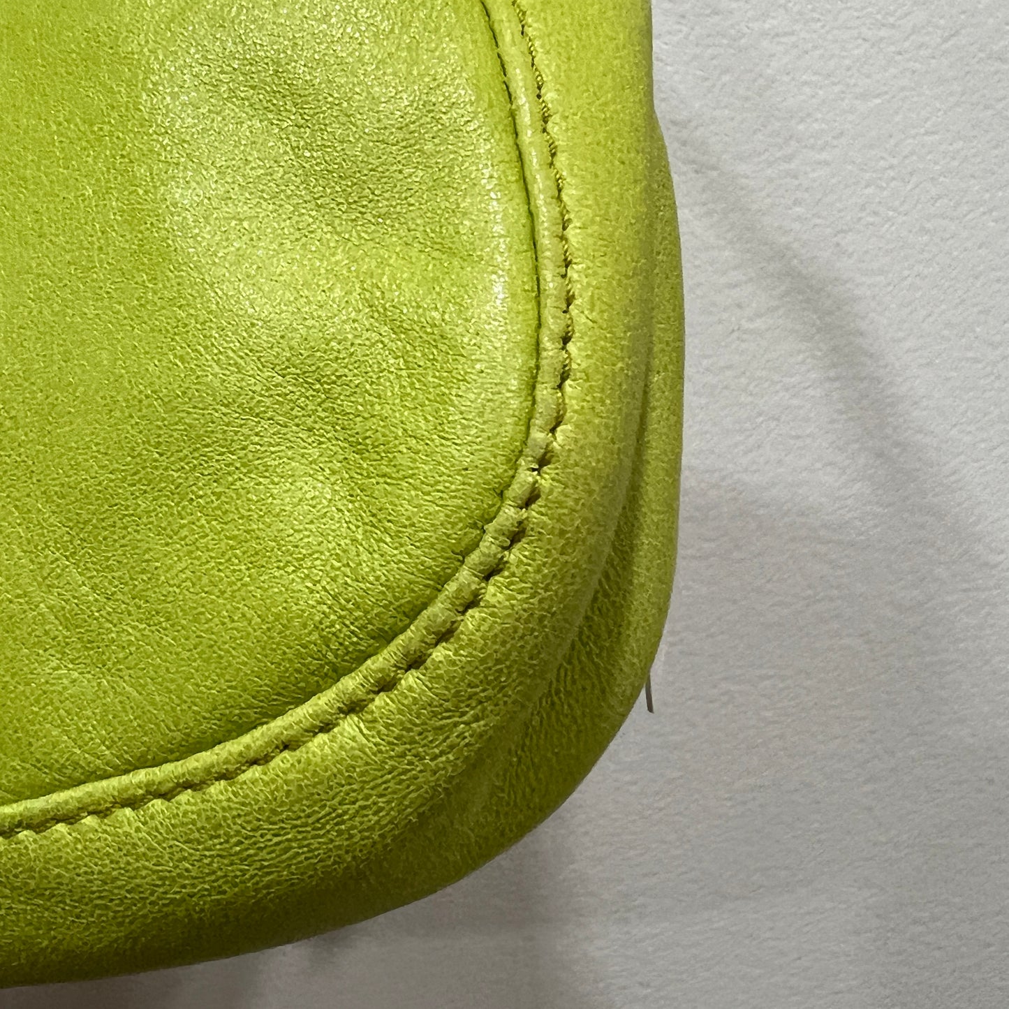 FENDI Baguette Neon Green Nappa Leather