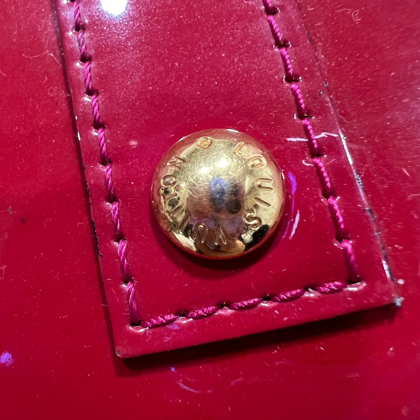 LOUIS VUITTON Red Alma BB