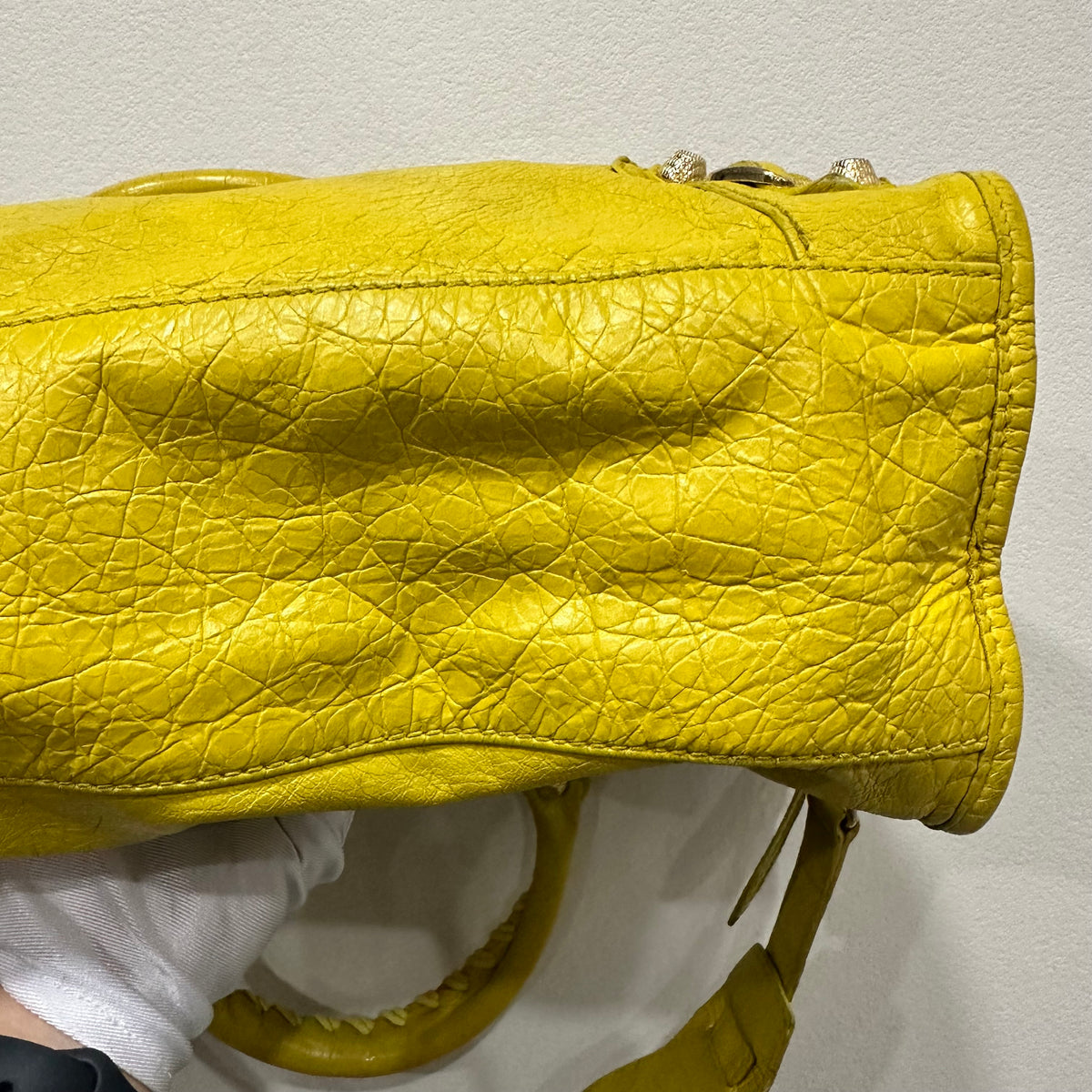 BALENCIAGA City Bag Medium Yellow Mustard