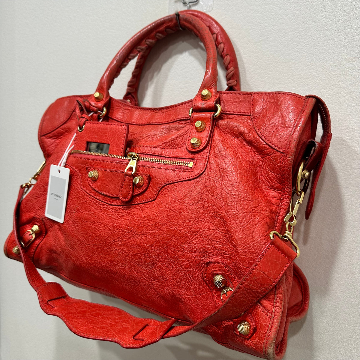 BALENCIAGA City Bag Medium Gold Hardware