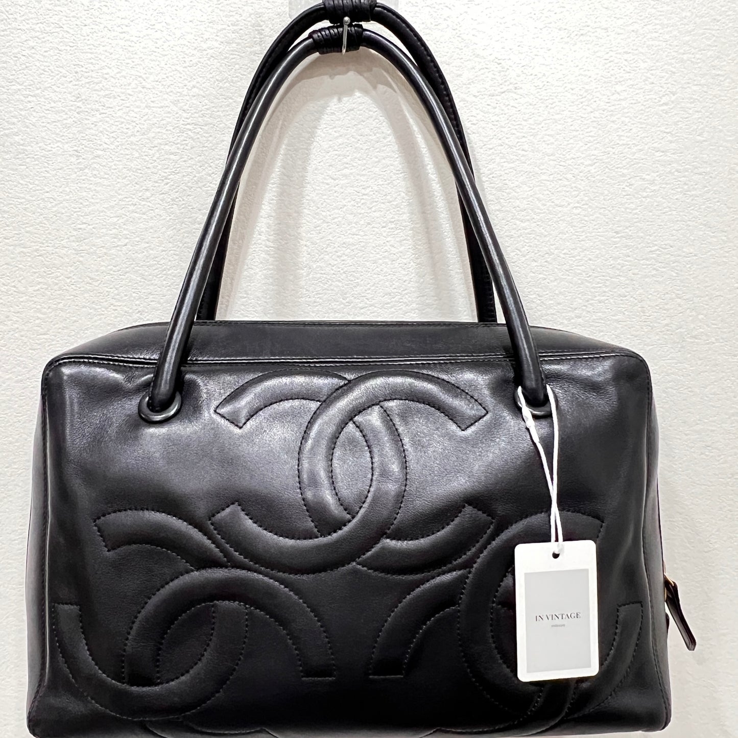 CHANEL Triple CC Bowling Black Handbag