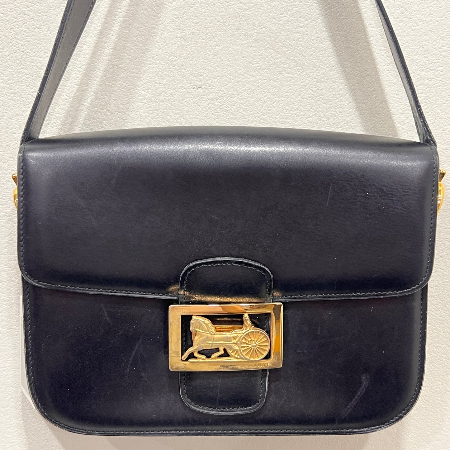 CELINE Vintage Horse Carriage Shoulder Bag