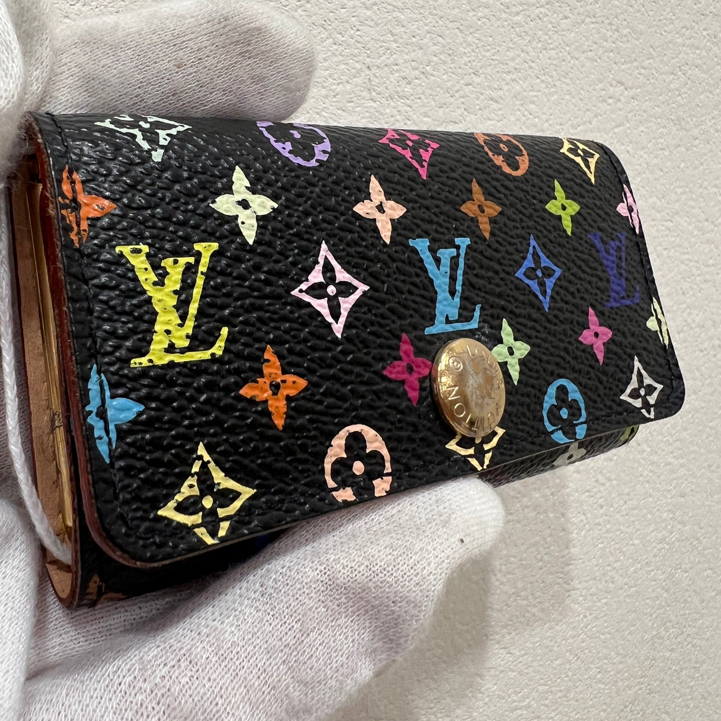 LOUIS VUITTON Murakami Key Holder (Black)