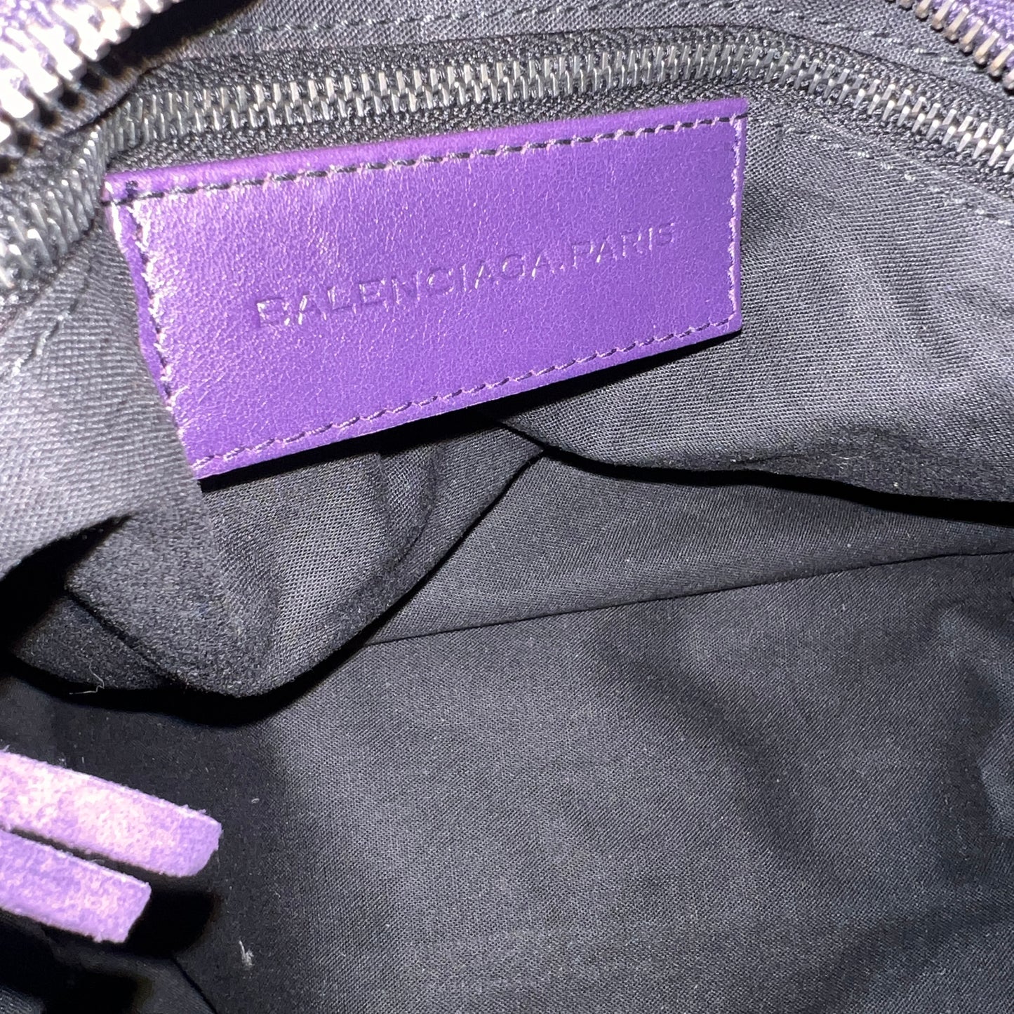 BALENCIAGA City Purple Suede leather