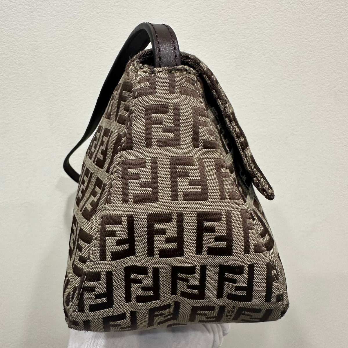 FENDI Mini Mamma Baguette Zuccino Canvas